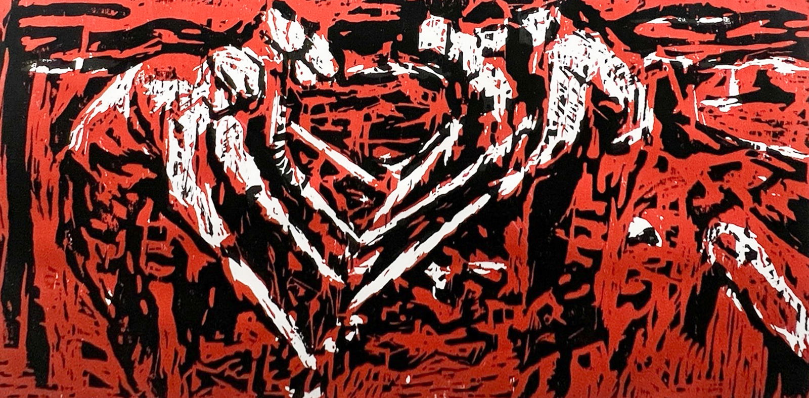 Roger Herman "Fieldwork" 1984 Woodcut (1 of 2)