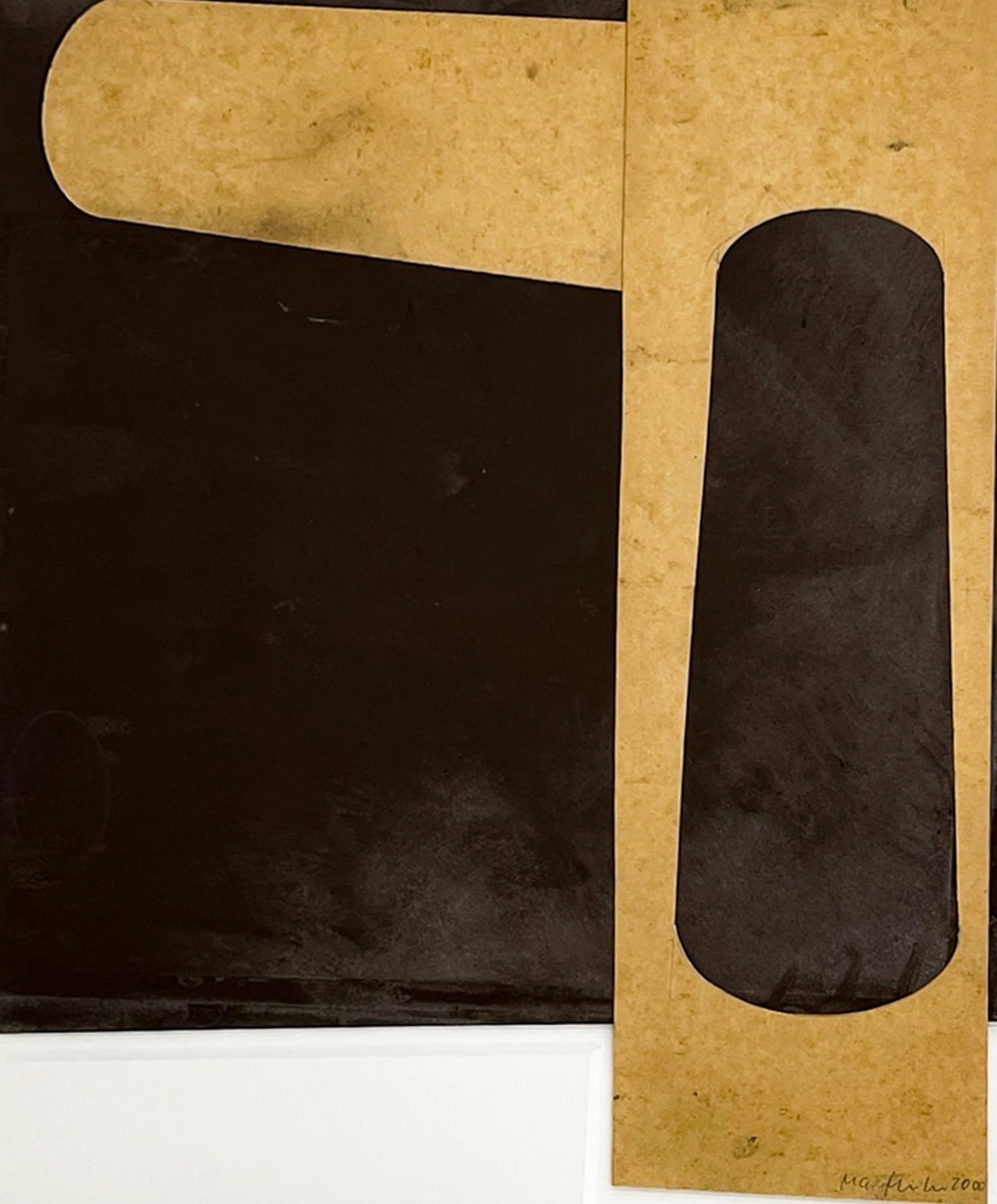 Manfred Muller "Negative Four" 2000 Cardboard Cut: Manfred Muller (b. 1950 German) "Negative Four" 2000 Cardboard Cut 17"x14" Image 32"x26" Framed. Signed lower right. Excellent condition, not examined outside of framing.