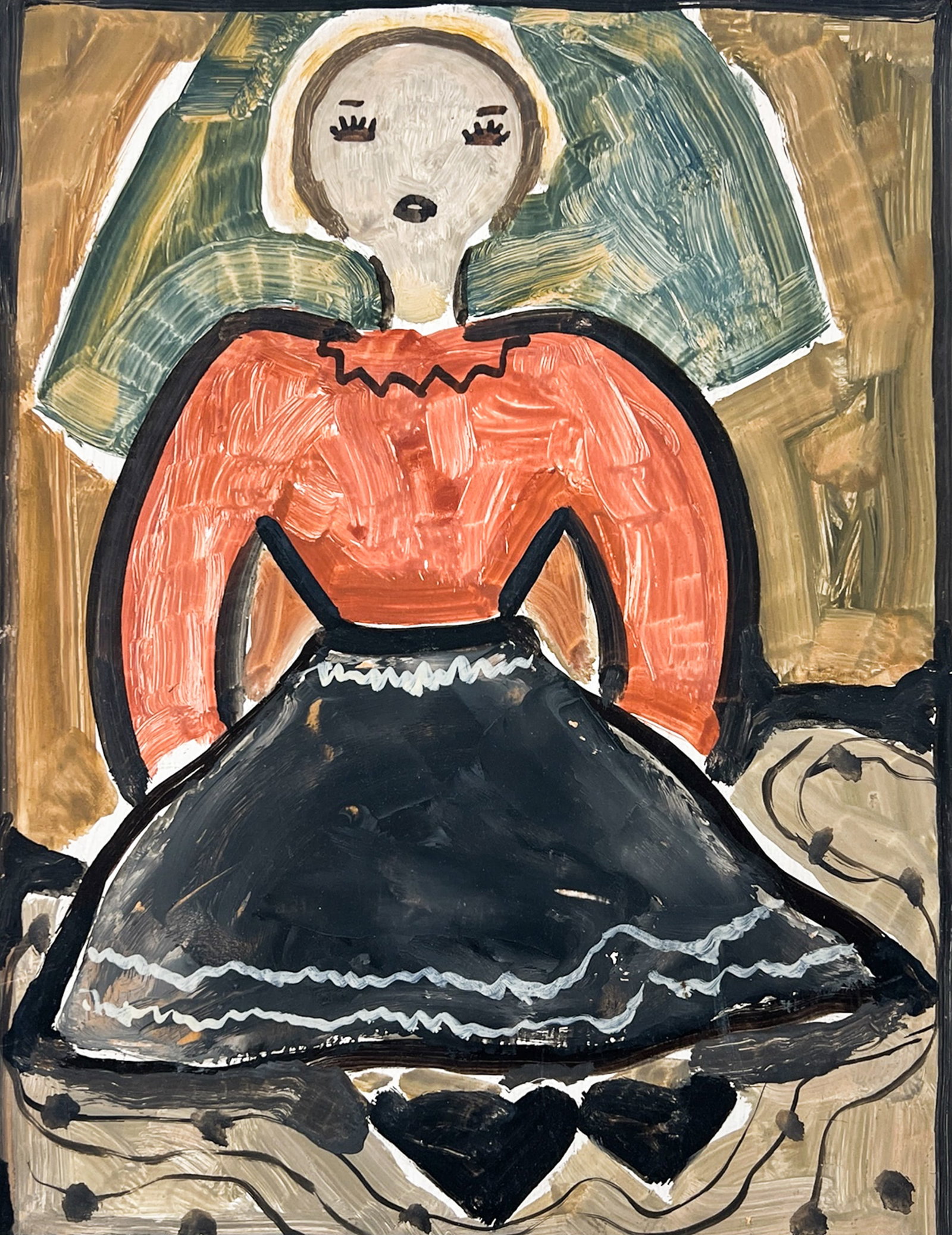 Howard Sewall "Dutch Girl" Oil on Board: Howard Sewall (1899-1975 Oregon) "Dutch Girl" Oil on Board 12"x9" Loose. Unsigned.