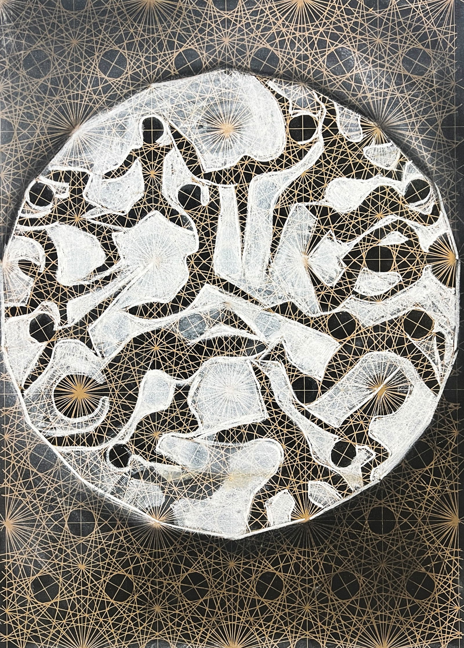 John Ford "Movement Center" Mixed Media on Board: John Ford (20th Cent. Washington) "Movement Center" Mixed Media on Board 28"x20" Sheet. Loose, unframed. Signed on verso. Excellent condition.