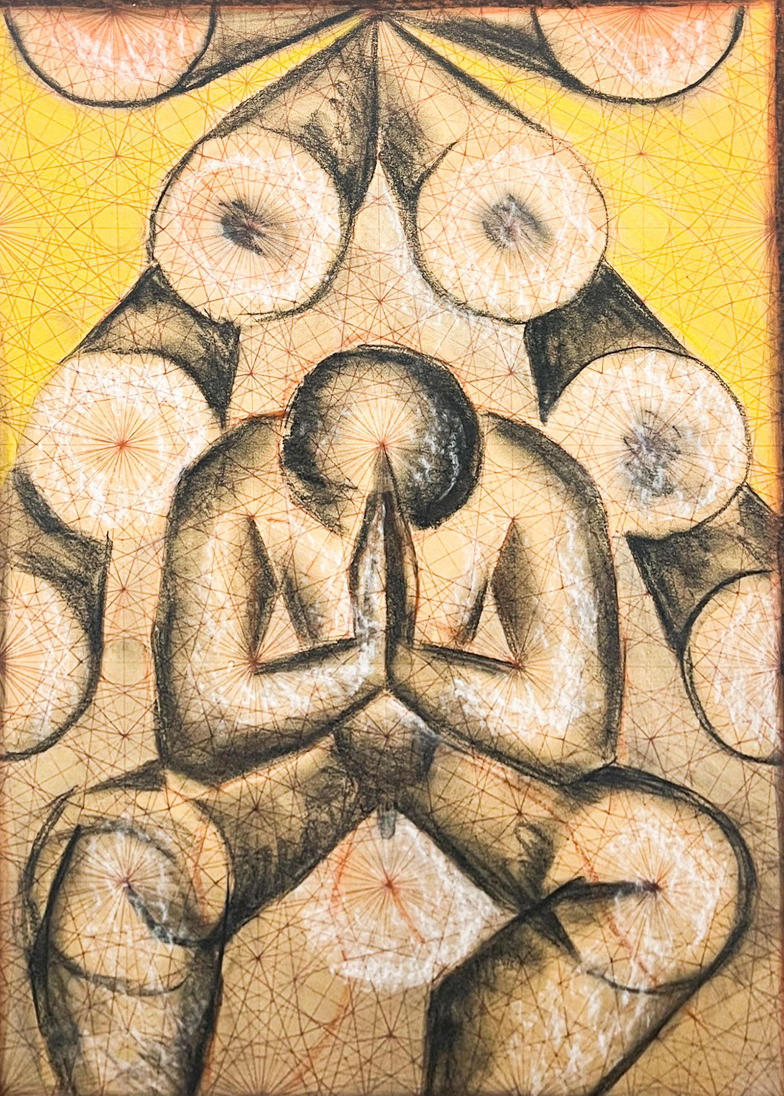 John Ford "Circular Thought" Mixed Media on Paper: John Ford (20th Cent. Washington) "Circular Thought" Mixed Media on Paper 29"x20.5" Framed. Unsigned. Excellent condition, not examined outside of framing.