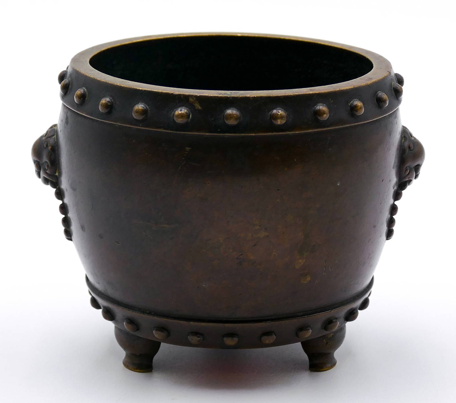 Chinese Bronze Drum Shaped Censer