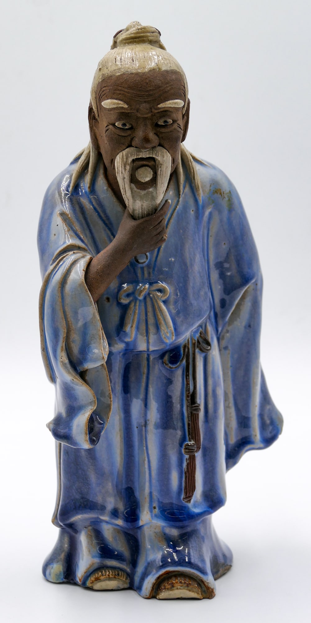 Chinese Shiwan Large Scholar Figure (1 of 3)