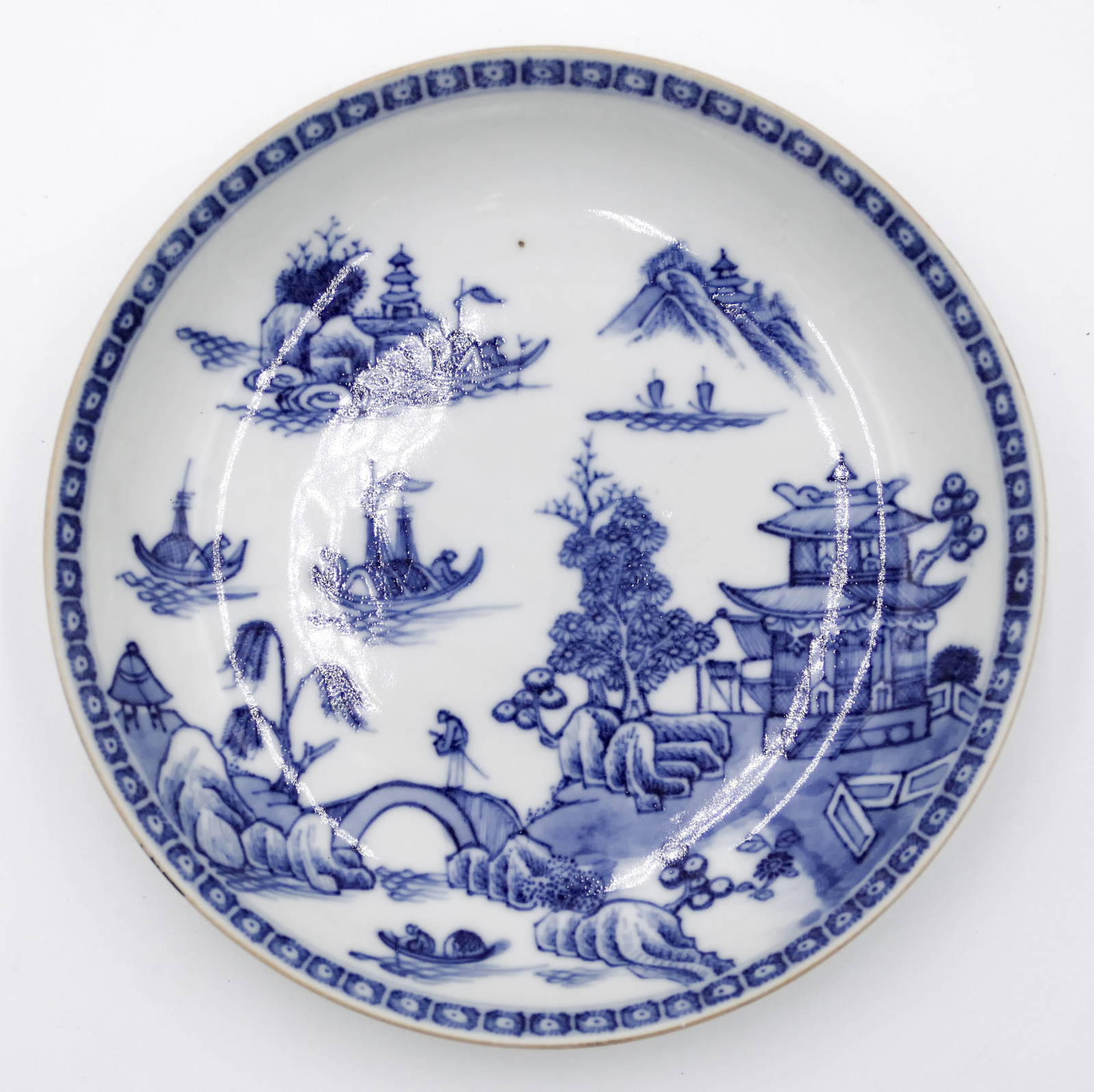 Chinese 18th Cent. Export Blue & White Dish