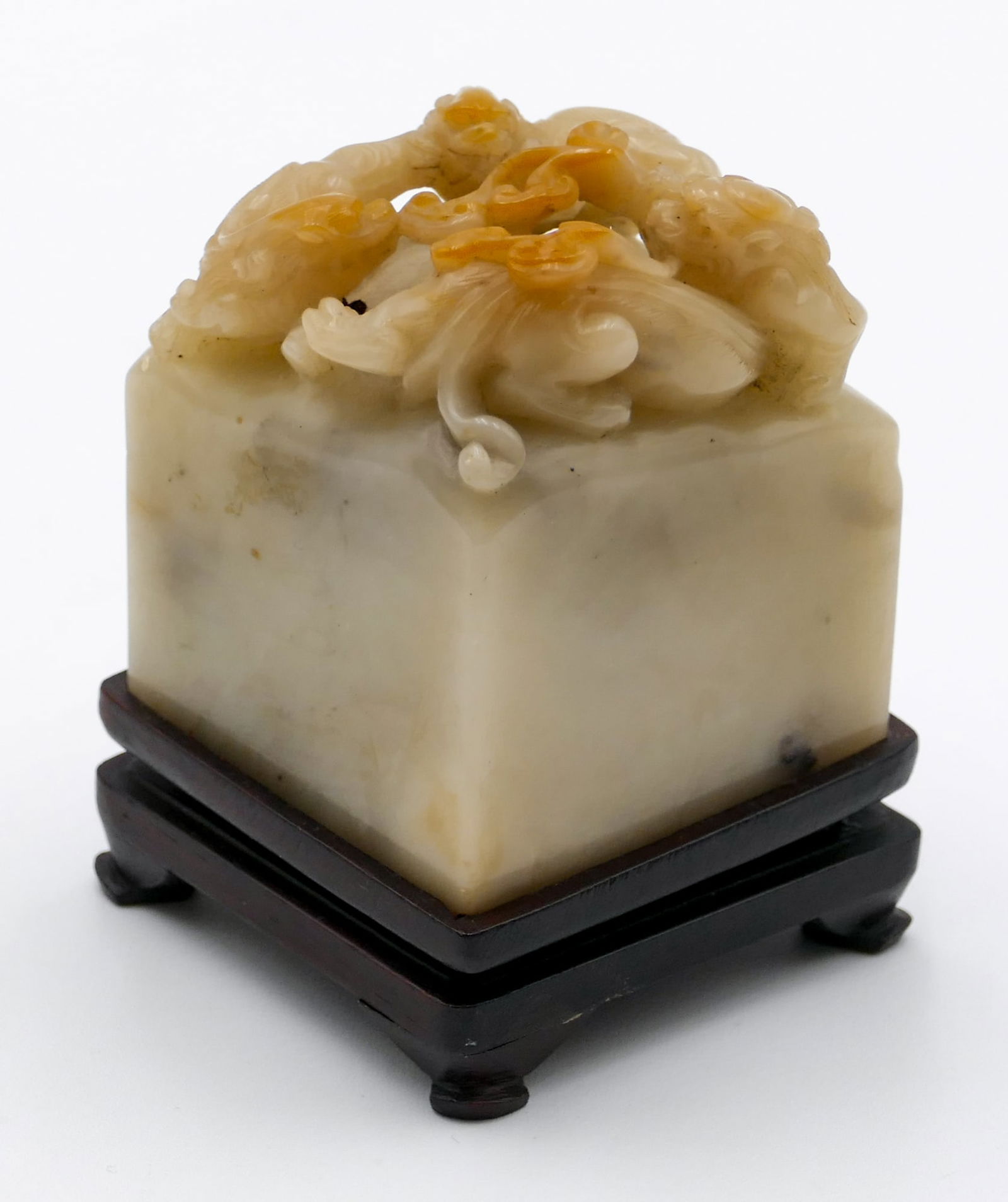 Old Chinese Soapstone Chilong Seal on Stand (1 of 14)