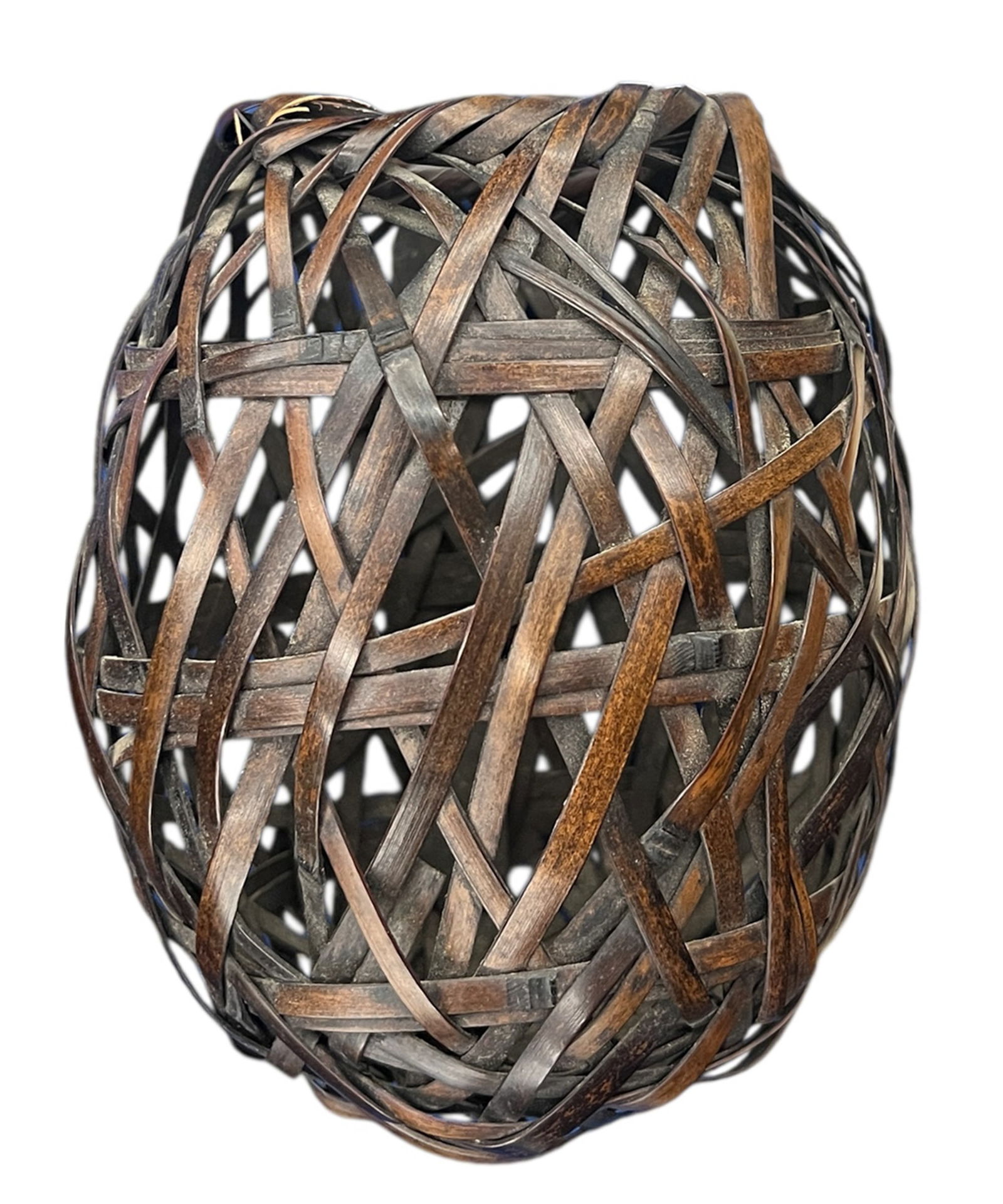 Japanese Ikebana Small Wall Basket Signed Shuchikusai (1 of 3)