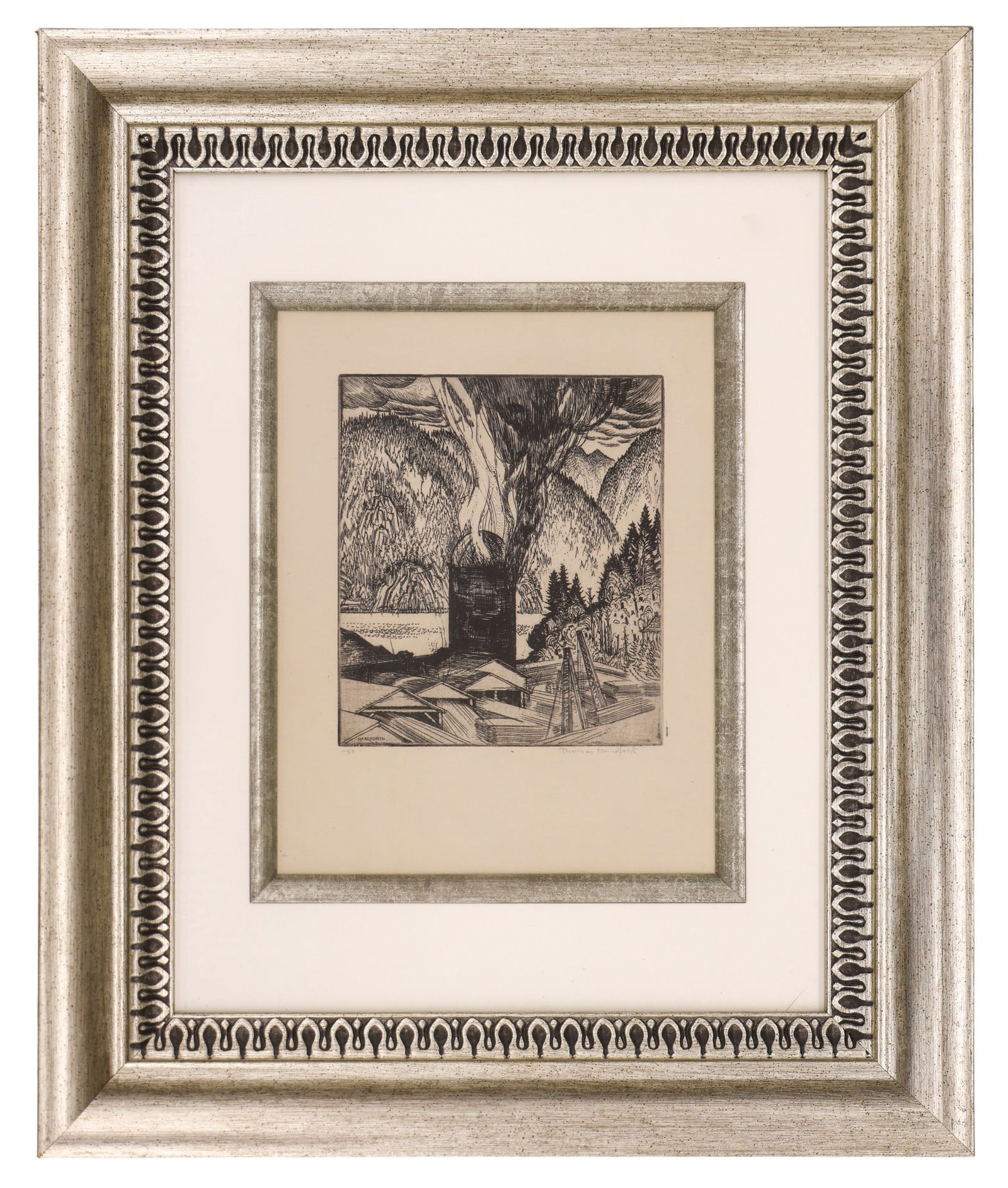 Thomas Handforth "Tacoma Tideflats" Etching - 2