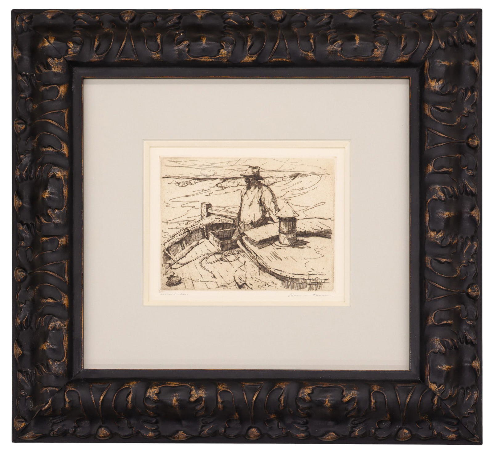 Armin Carl Hansen "Salmon Fisher" Etching - 2