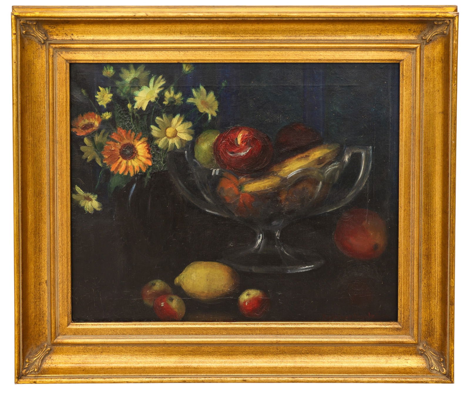 Kathleen Eva Houlahan "Fruit and Flowers" (Still Life) Oil on Canvas - 2