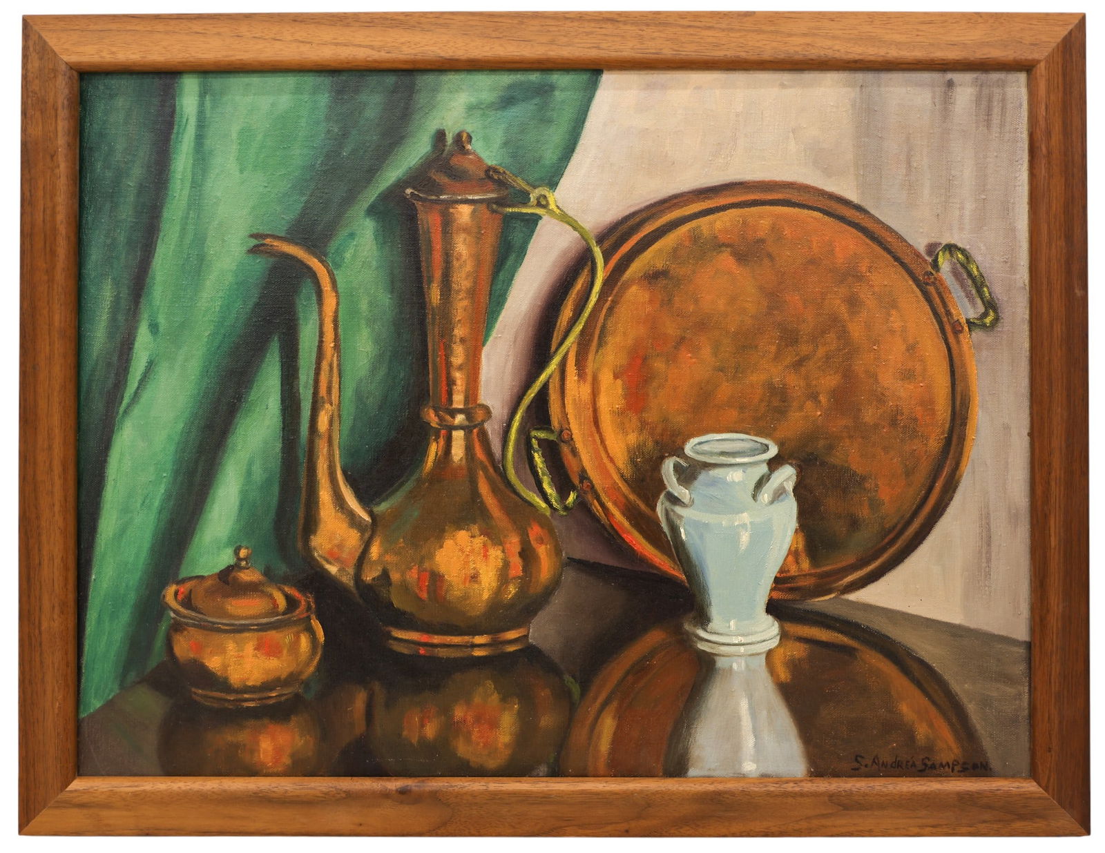 Selma Andrea Sampson "Russian Copper Set" (Still Life) Oil on Canvas - 2