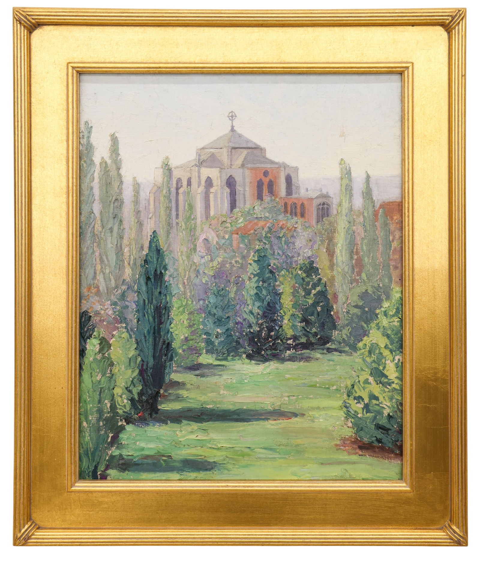 Myra Albert Wiggins "St. Marks from Volunteer Park" Oil on Canvas Board - 2