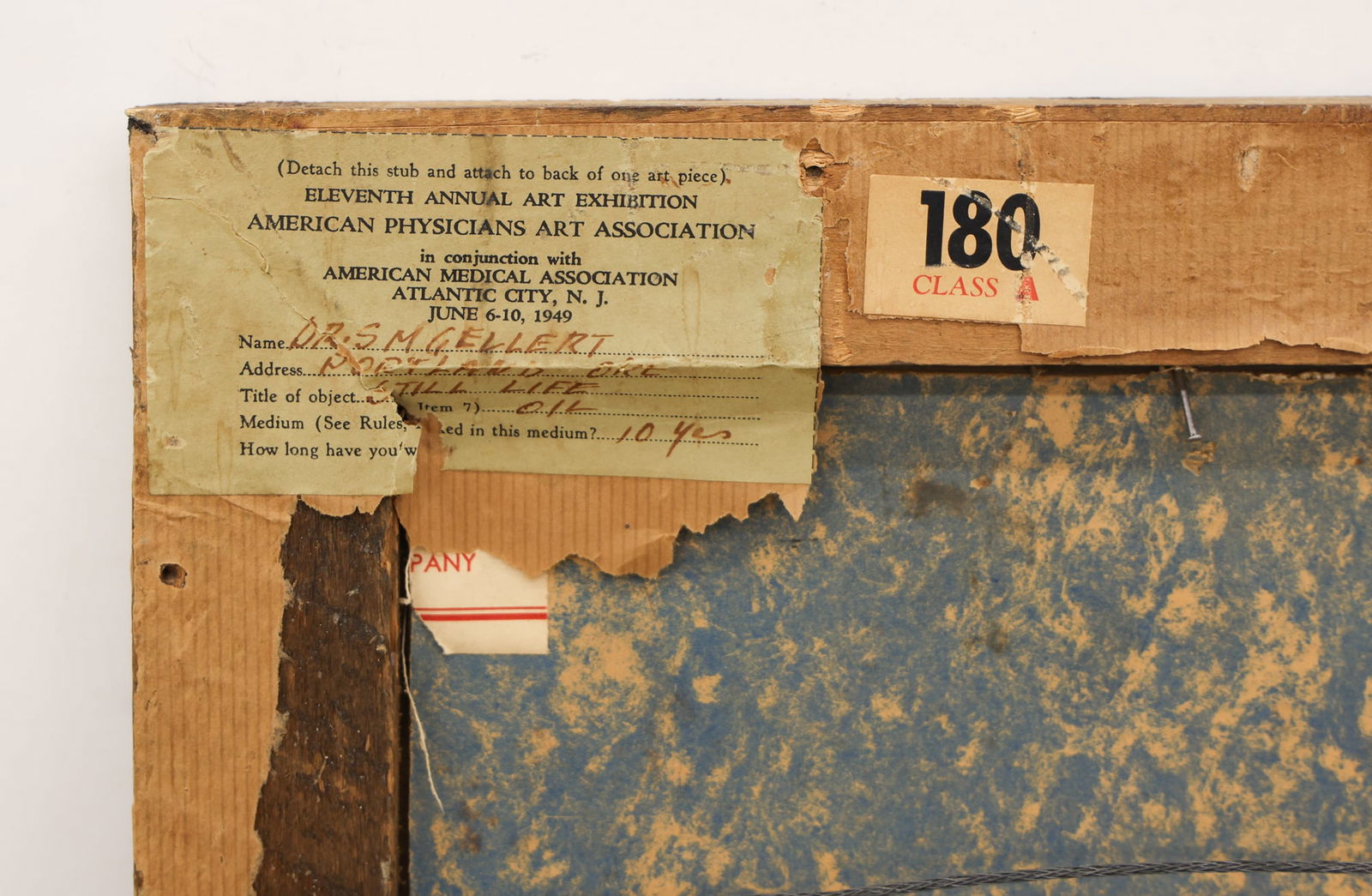 Samuel Gellert ''Still Life with Clock'' 1948 Oil on Canvas Board - 3