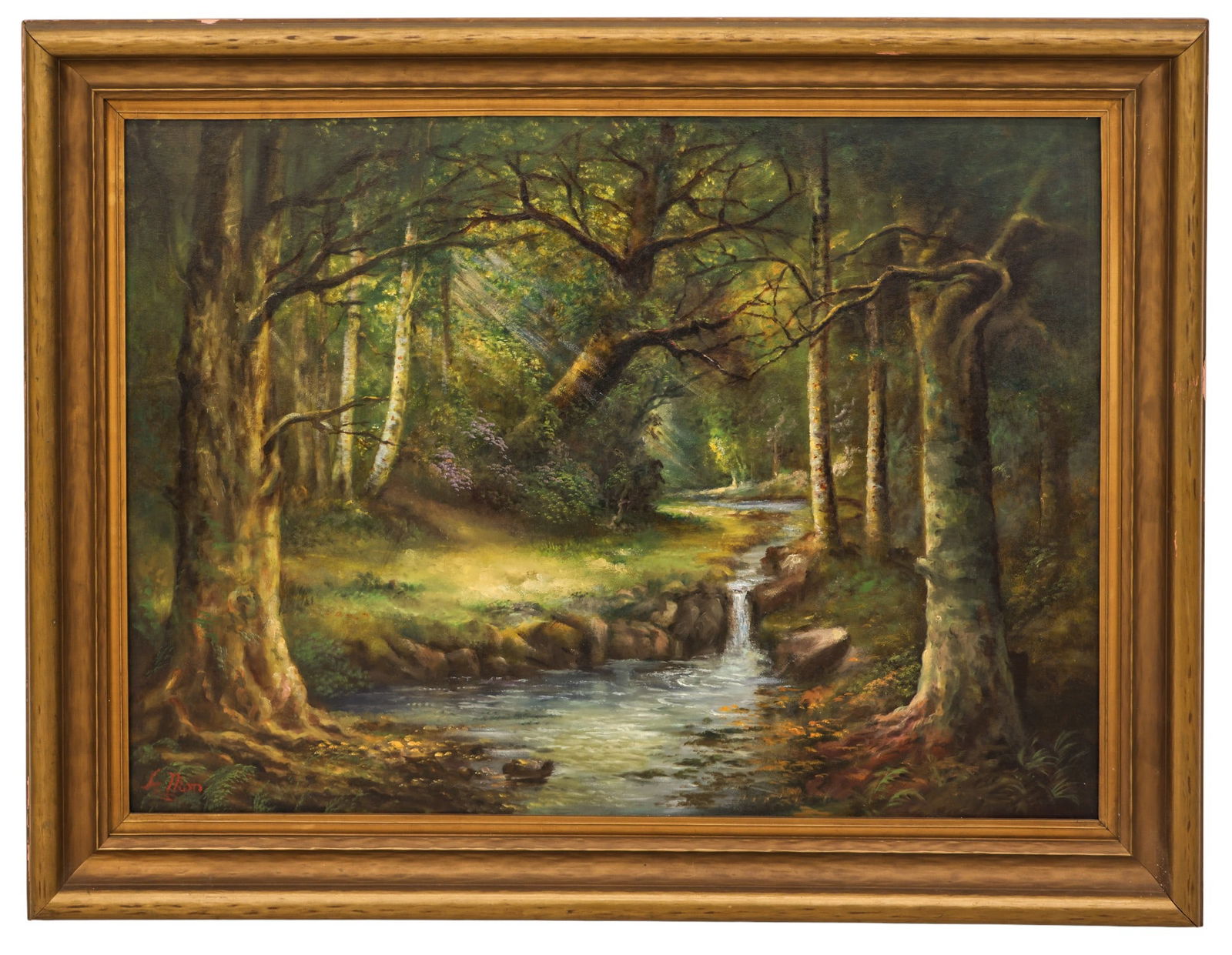 John LeMon "Forest Stream" Oil on Canvas - 2