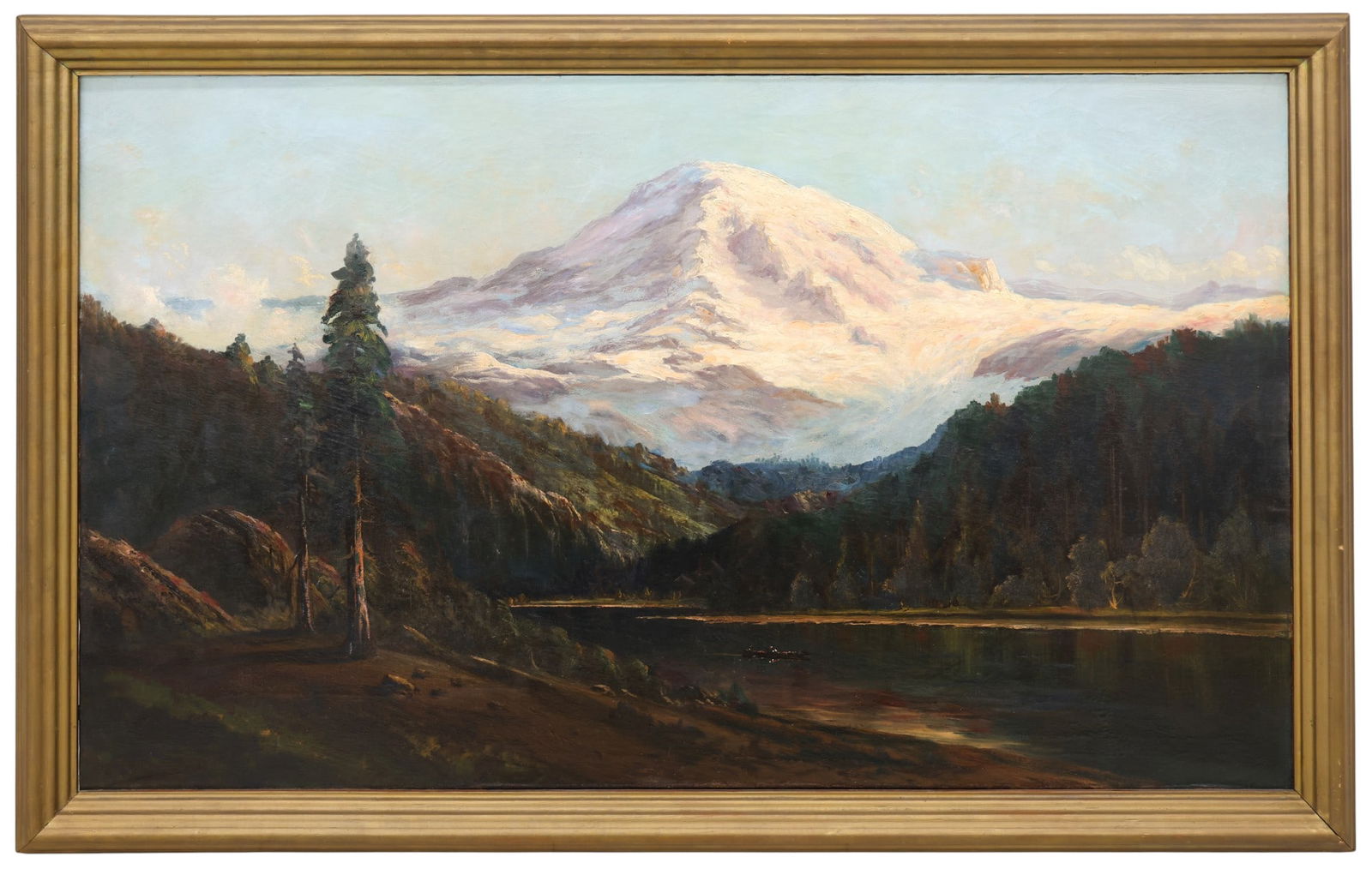 John Joseph Englehart "Mount Rainier" Large Oil on Canvas - 2