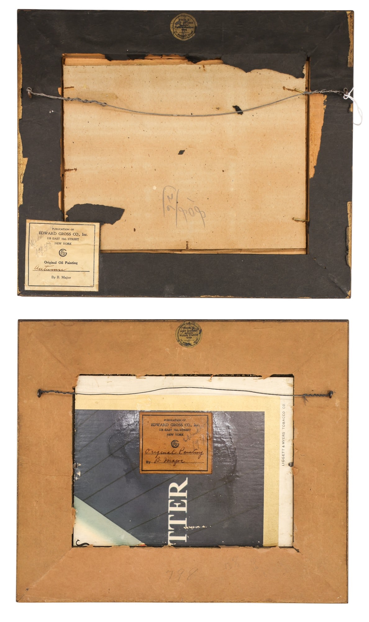 2pc Boris B. Major Landscape Paintings Oil on Board - 4