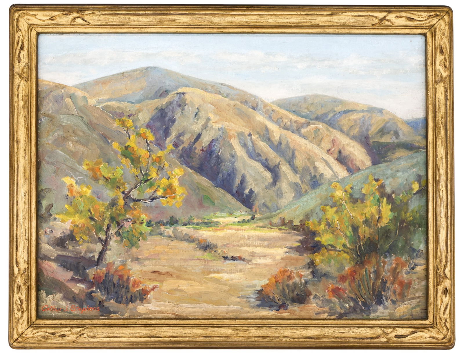 Arthur James Stephens "California Mountains" Oil on Canvas - 2