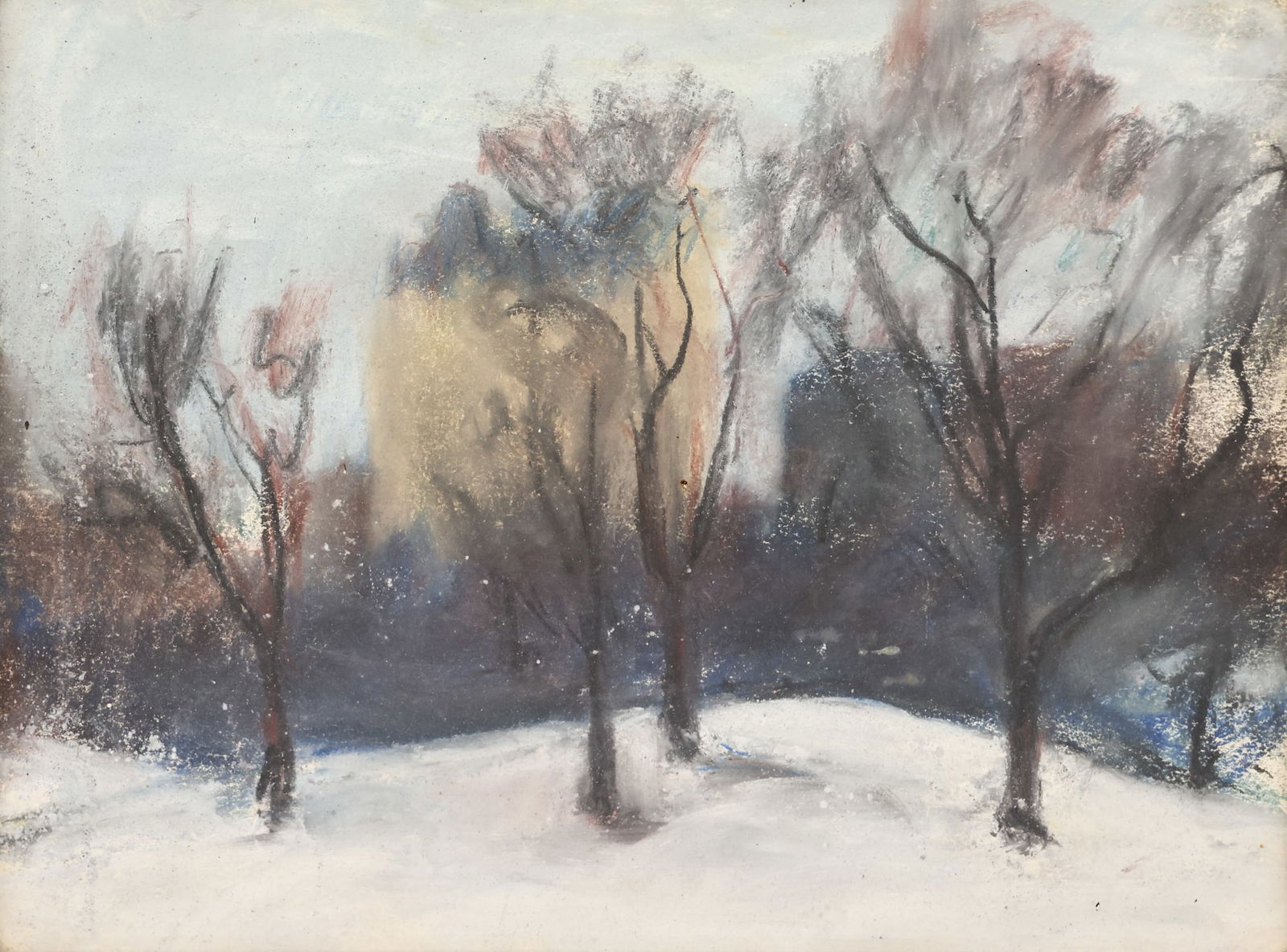Kathleen Eva Houlahan "Winter Landscape" Pastel on Paper (1 of 2)