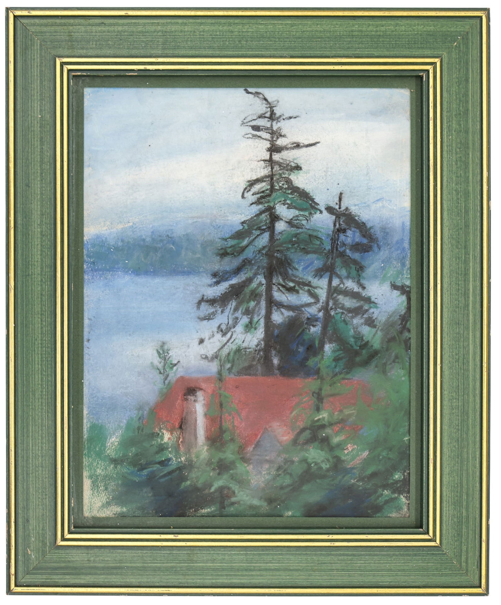 2pc Kathleen Eva Houlahan Pastel Paintings on Paper - 2