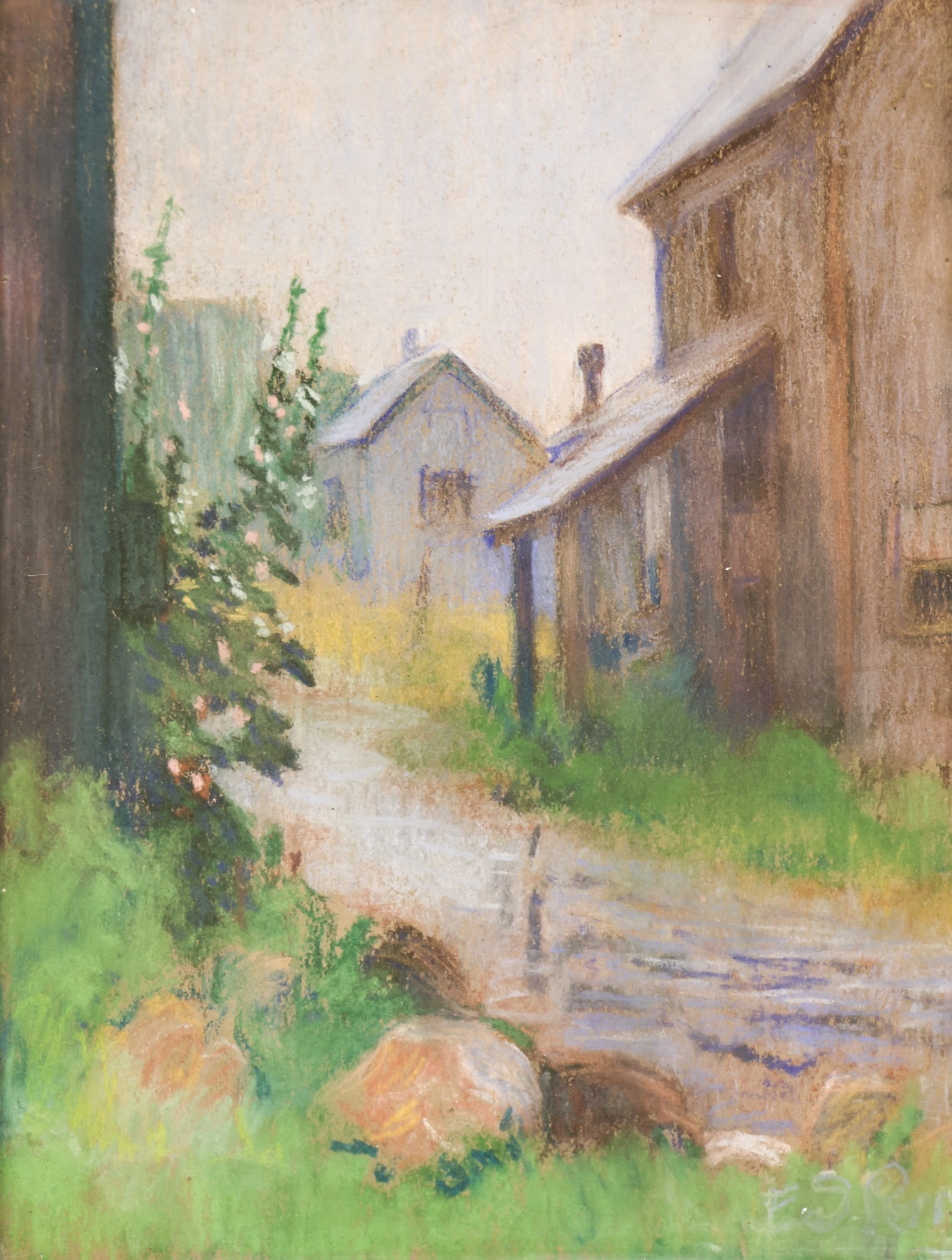 Emilie Stearns Perry "Rainy Day, Rockport" Pastel on Paper (1 of 3)