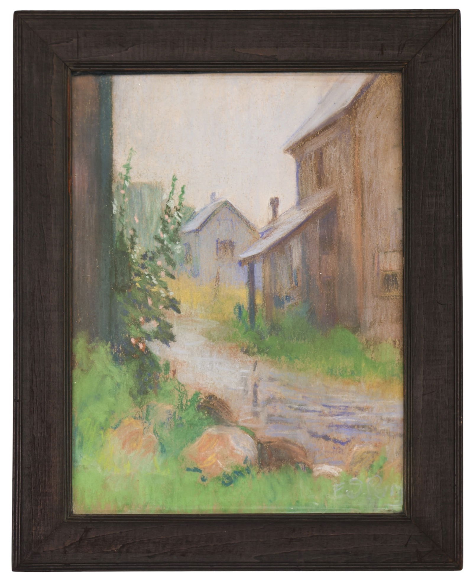 Emilie Stearns Perry "Rainy Day, Rockport" Pastel on Paper - 2