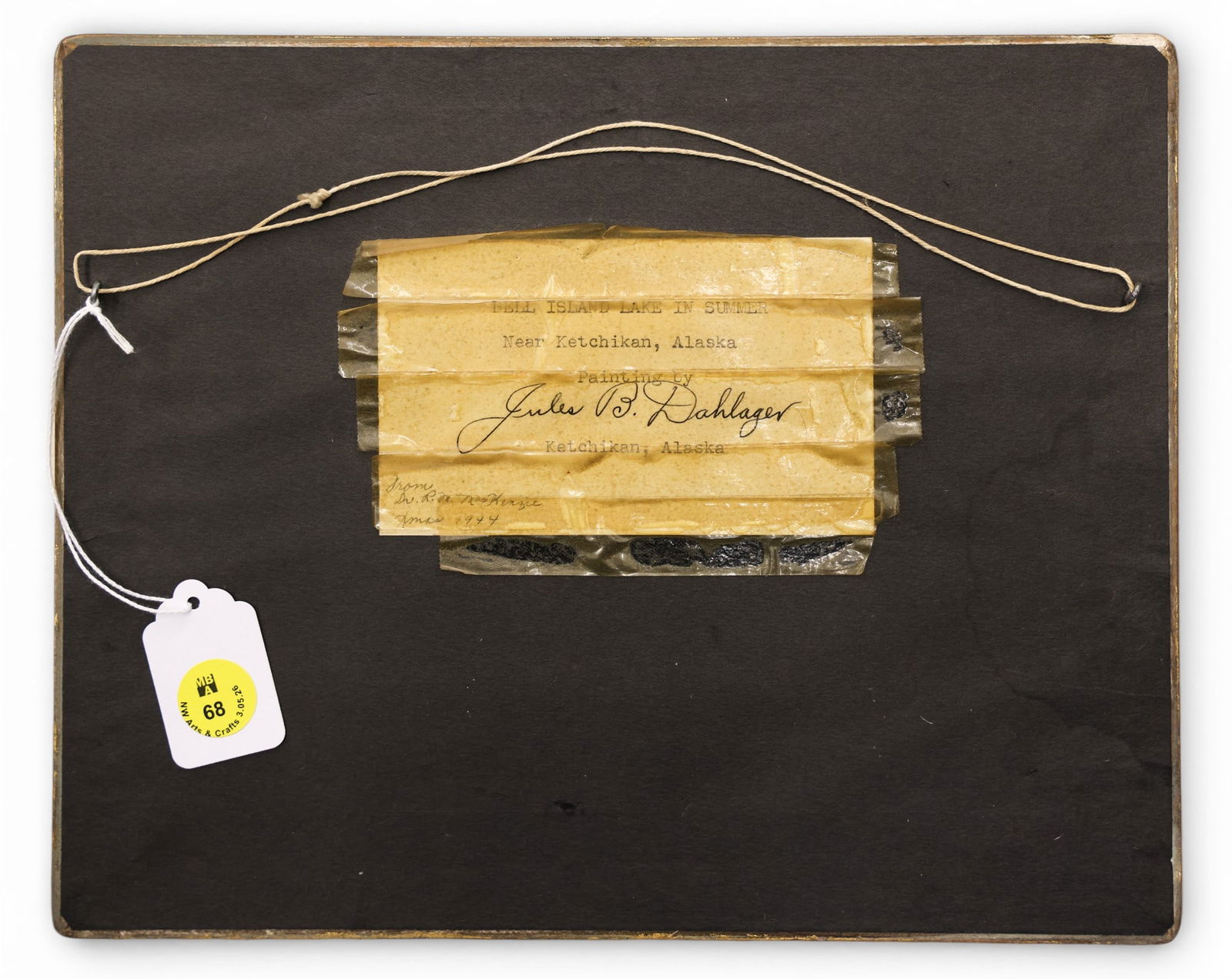 Jules Dahlager "Bell Island Lake in Summer" Oil on Board - 3