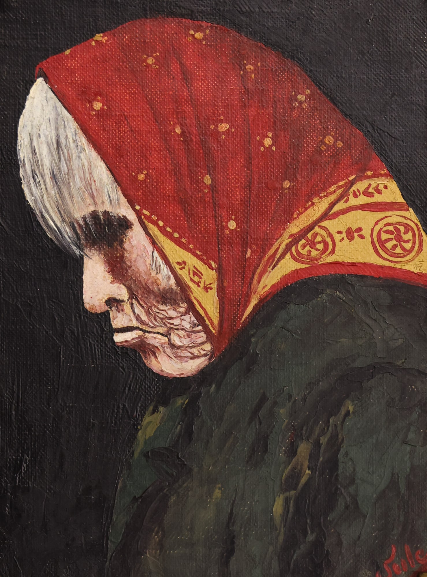 Jules Dahlager "Horse Creek Mary" Oil on Board (1 of 3)