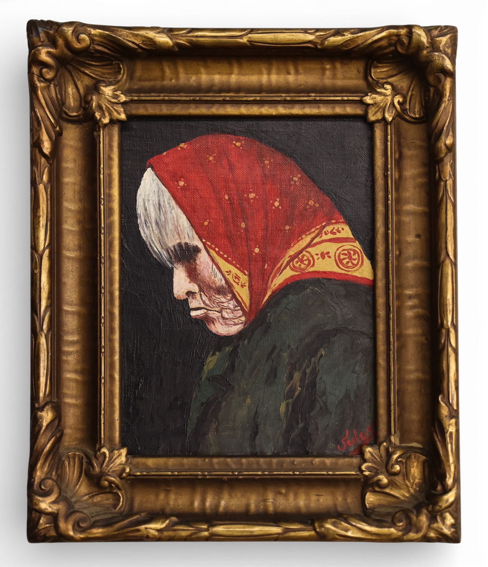 Jules Dahlager "Horse Creek Mary" Oil on Board - 2