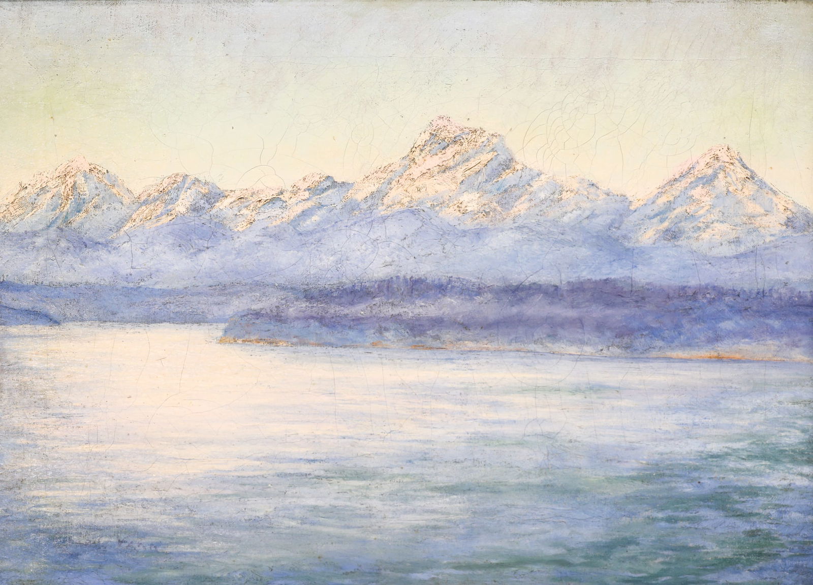 Esse Vann "Olympics" (Mountain Range) Oil on Canvas (1 of 3)