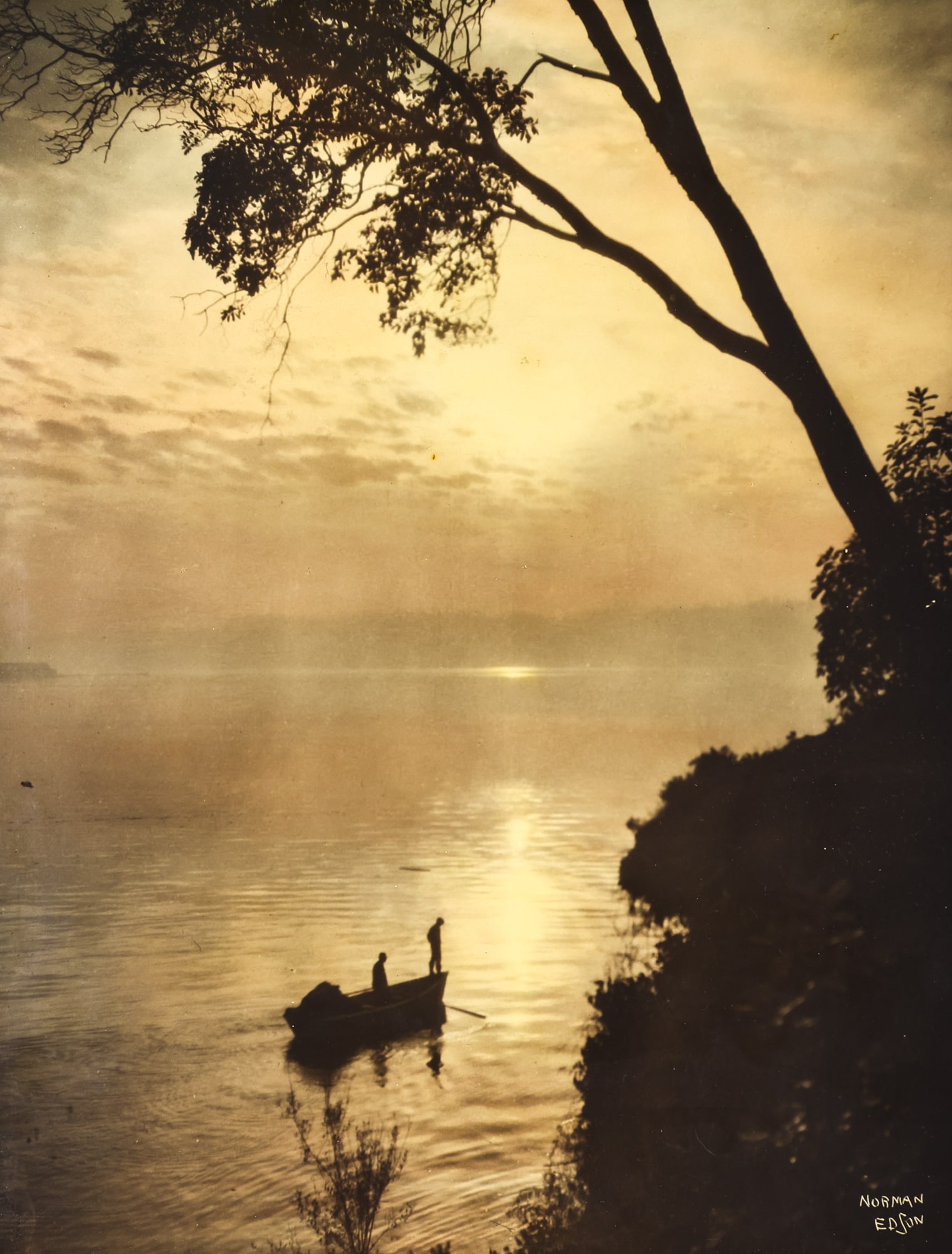 Norman Edson "The Fisherman" Orotone Photograph (1 of 2)