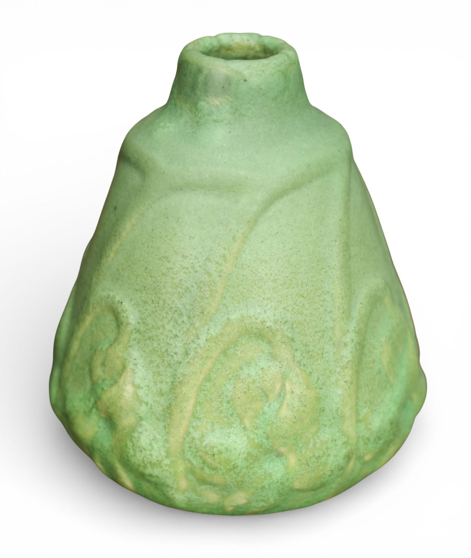 Van Briggle 1903 Green Vase with Blossoms (1 of 2)