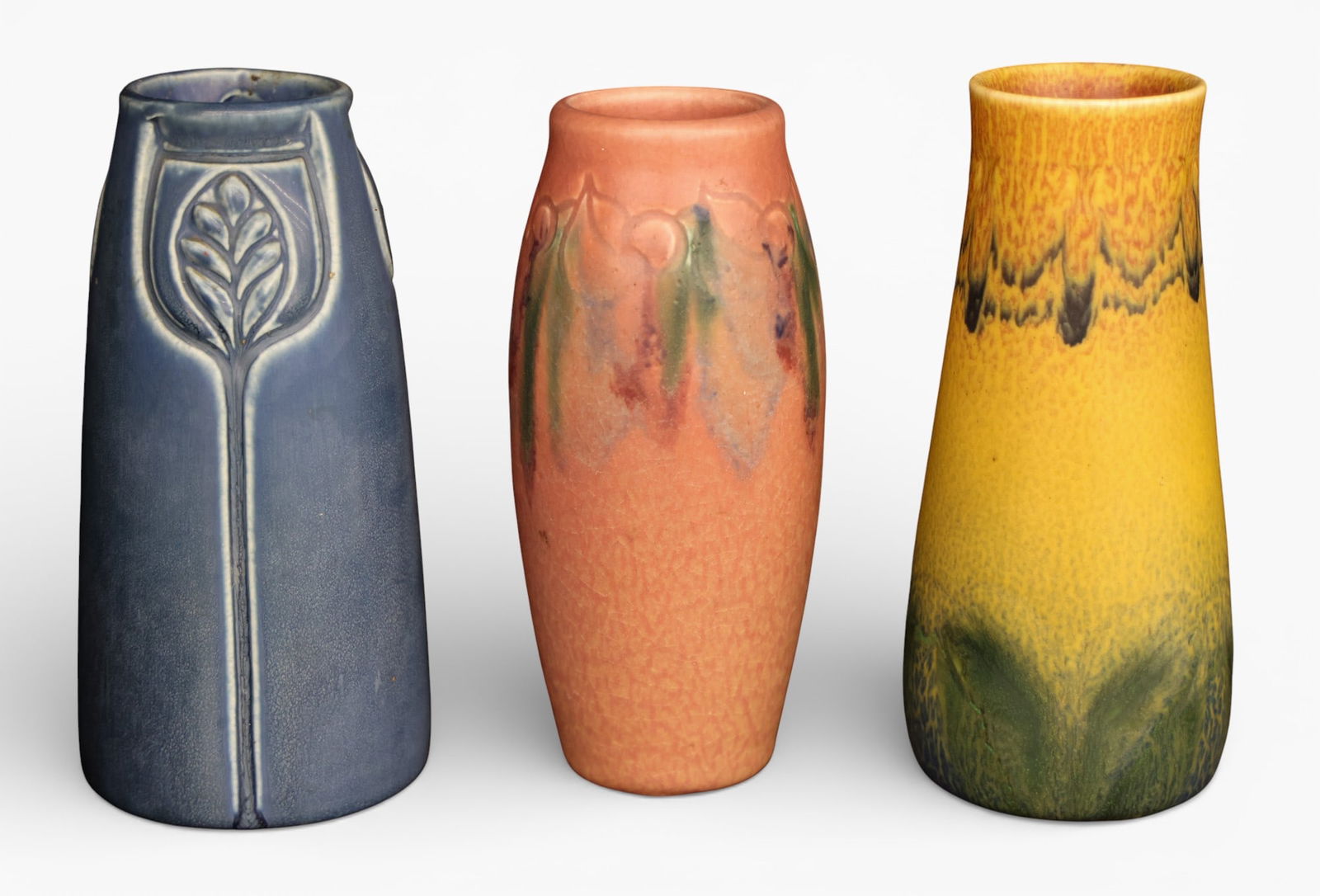 3pc Rookwood Arts & Crafts Pottery 6" Vases 1918-1920 (1 of 1)