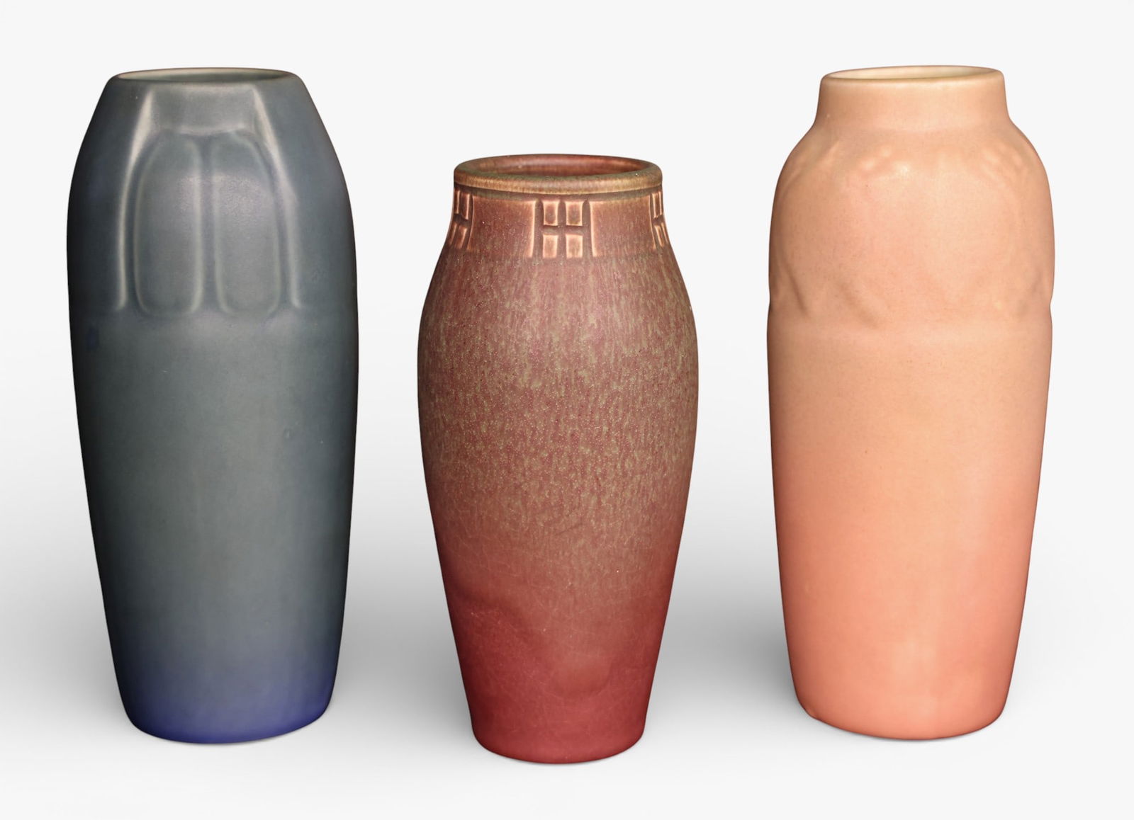 3pc Rookwood Arts & Crafts Pottery 7" to 8" Vases 1919-1920 (1 of 1)