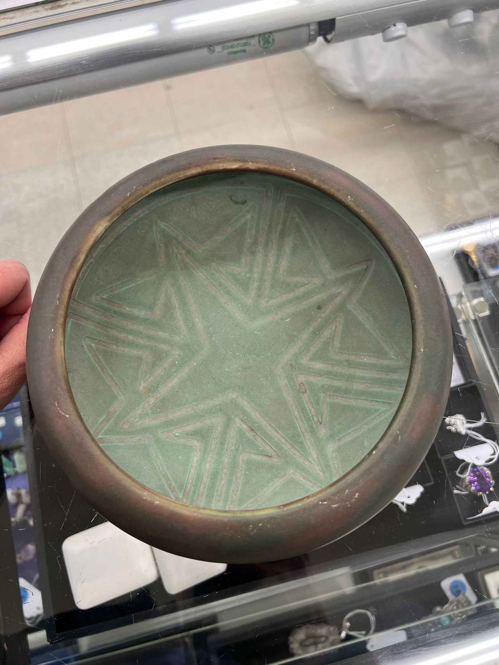 Rookwood 1905 Matte Green Star Bowl - 4