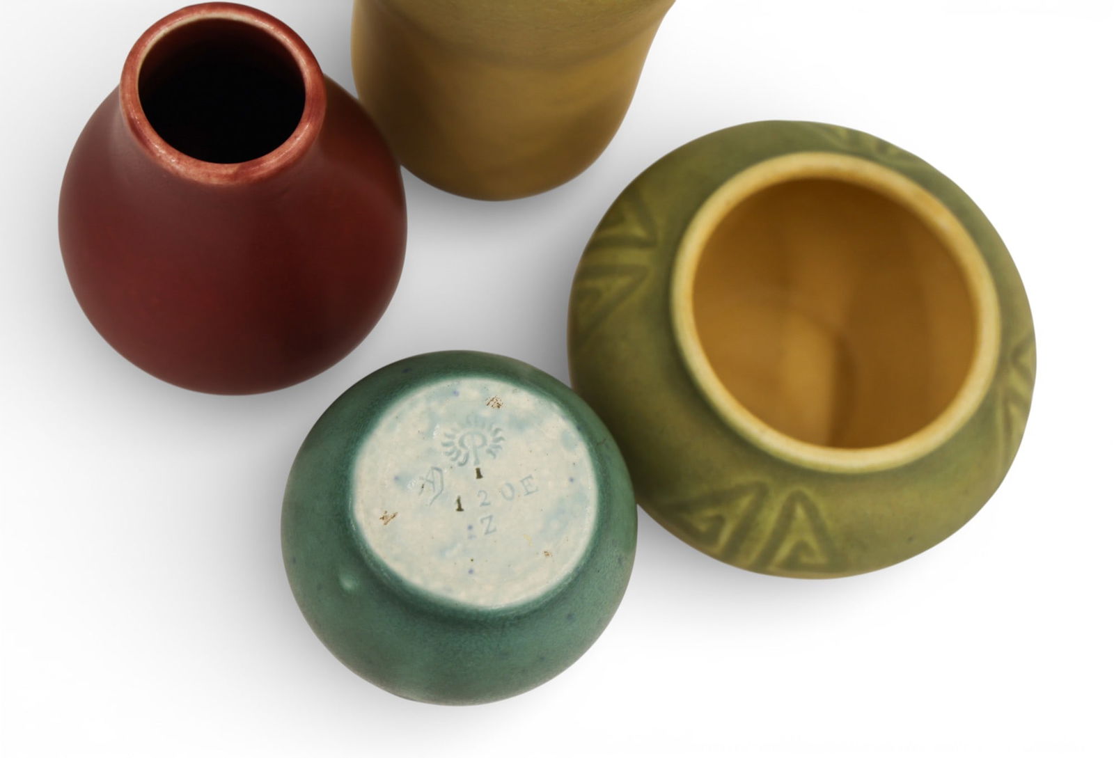 4pc Early Rookwood Pottery Vases and Bowl 1901-1910 - 2