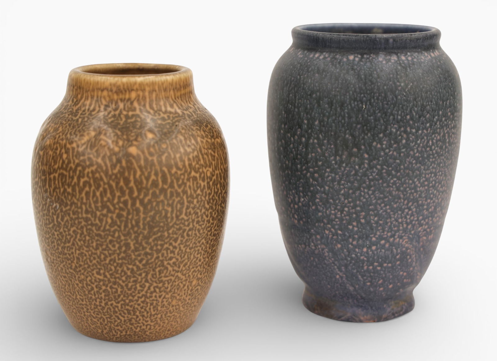 2pc Rookwood 1920 Drip Glaze Pottery Vases (1 of 1)