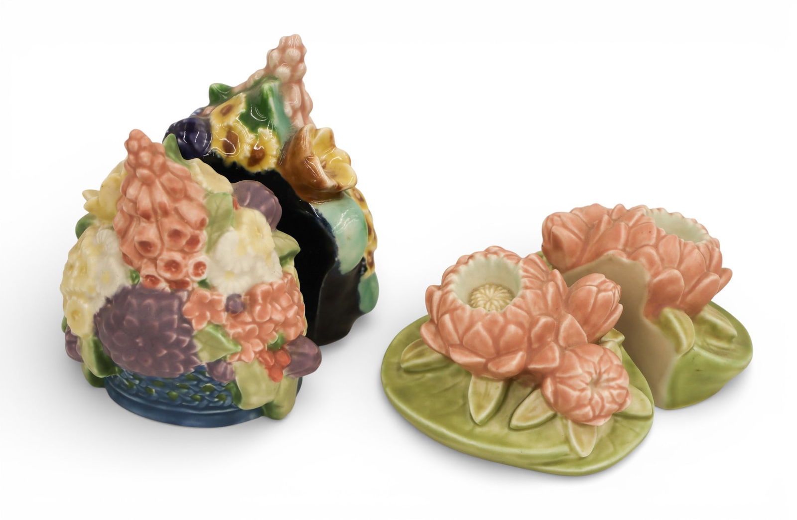 2 Pairs Rookwood Pottery Figural Floral Bookends 1927-1936 - 2