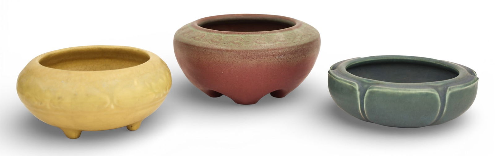 3pc Rookwood Arts & Crafts Pottery Bowls 1914-1917 (1 of 2)