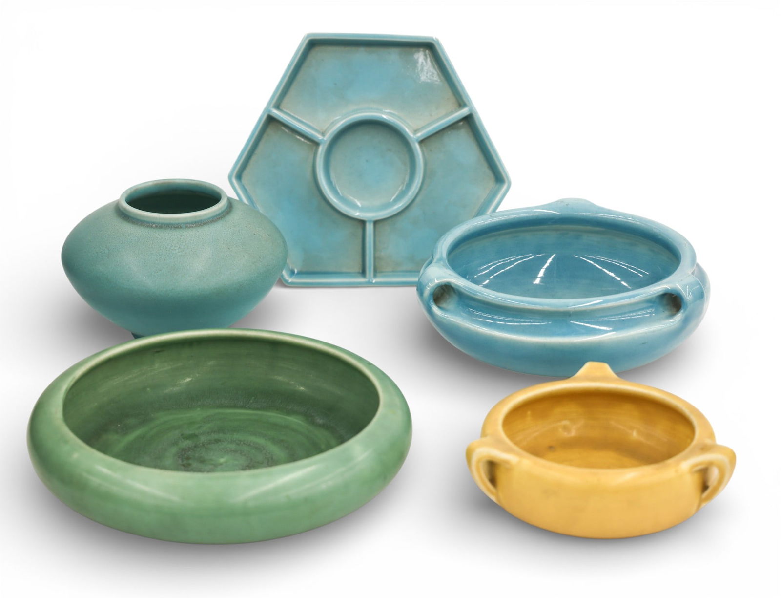 5pc Rookwood Pastel Glazed Assorted Pottery 1916-1923 (1 of 1)