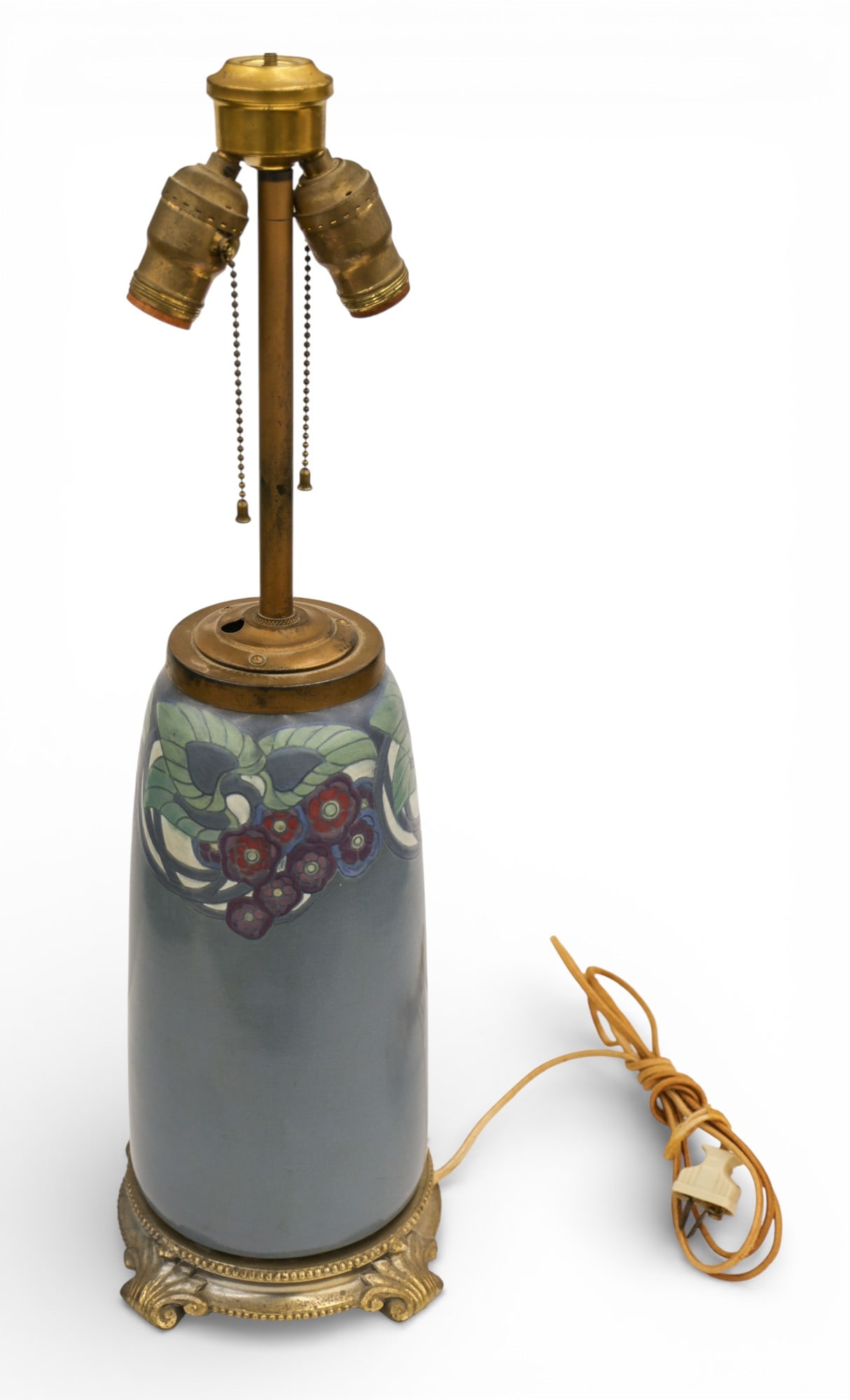 Rookwood Floral Pottery Table Lamp - 2