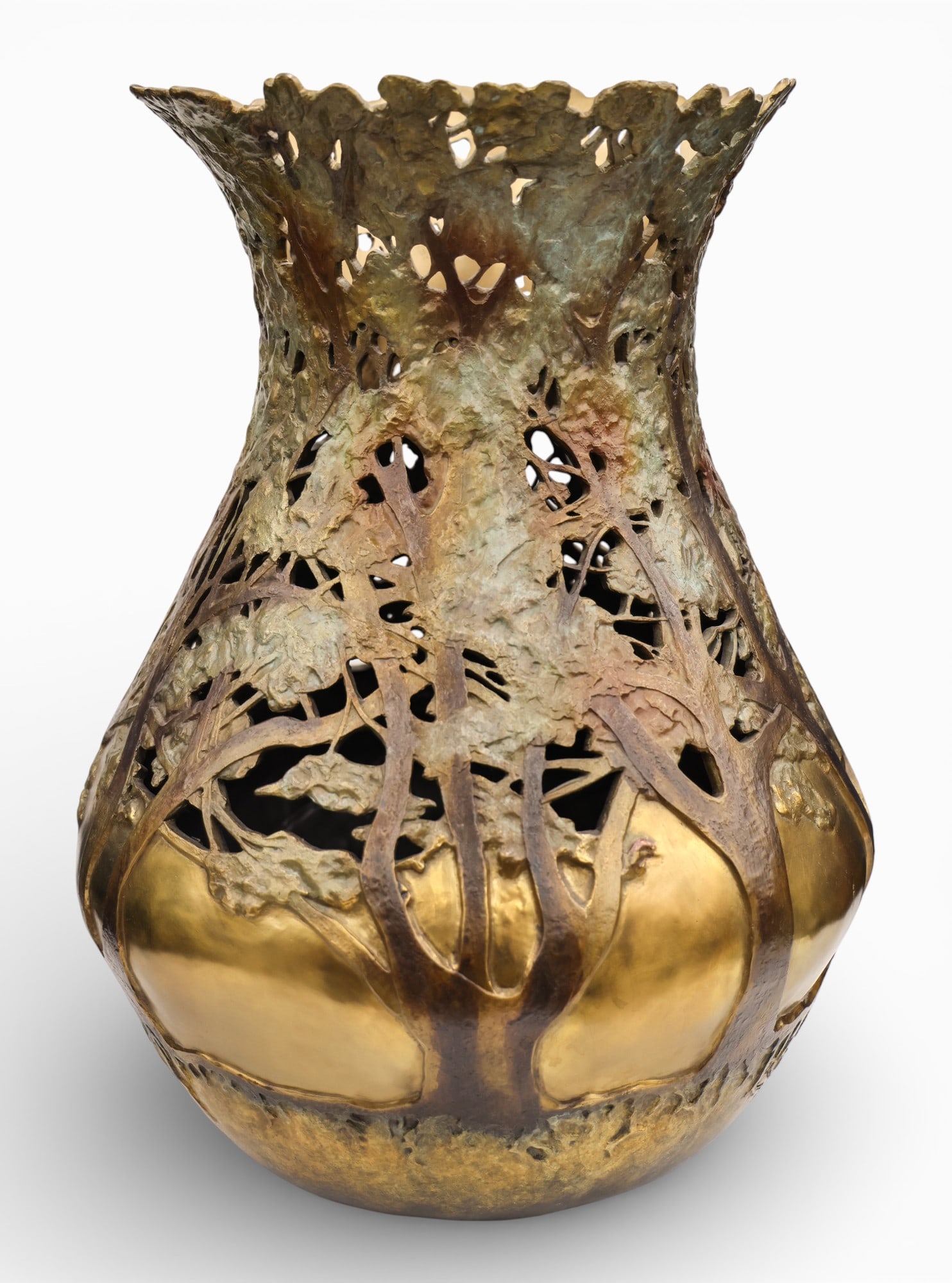 Carol Alleman "Infinity" Sculptural Bronze Floor Vase - 2