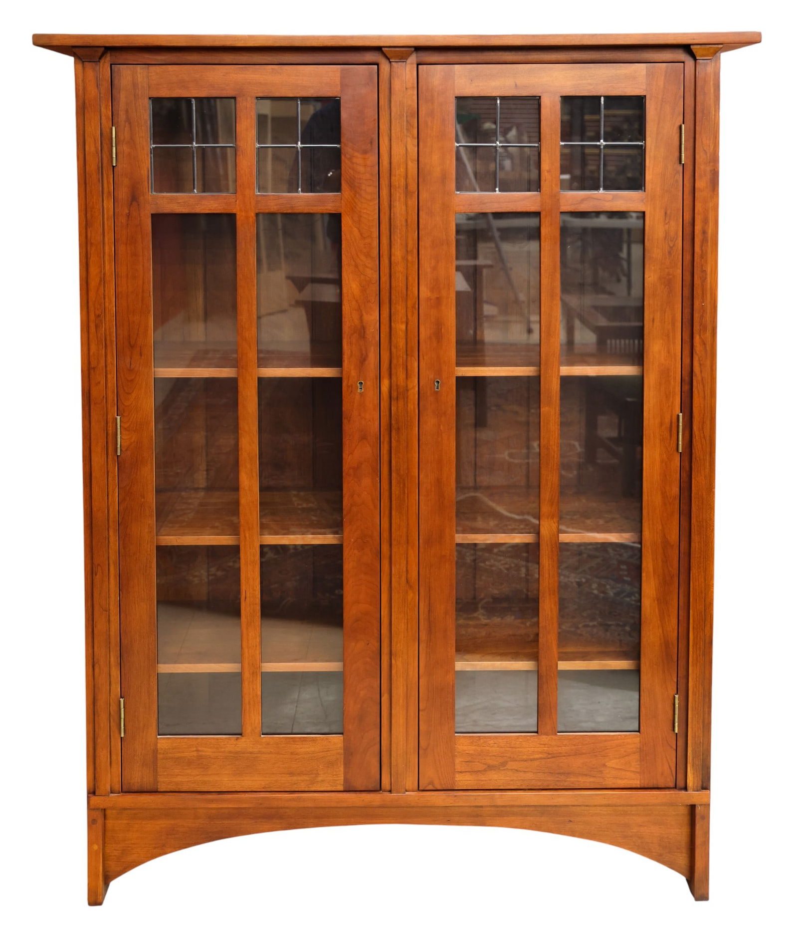 Stickley Mission Collection Cherry Double Door Bookcase (1 of 3)