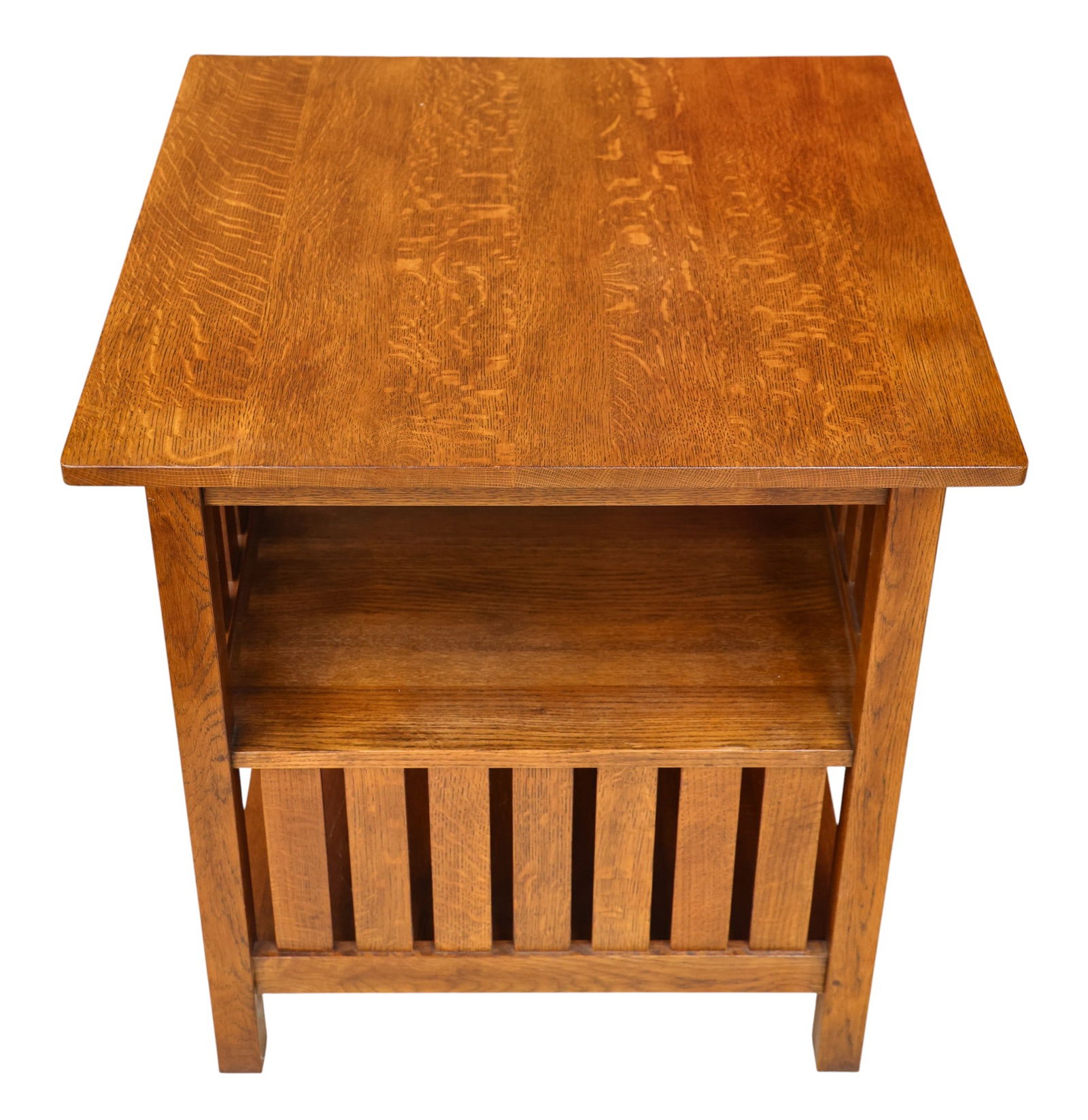 Stickley Mission Collection Oak Square Book or Lamp Table - 2