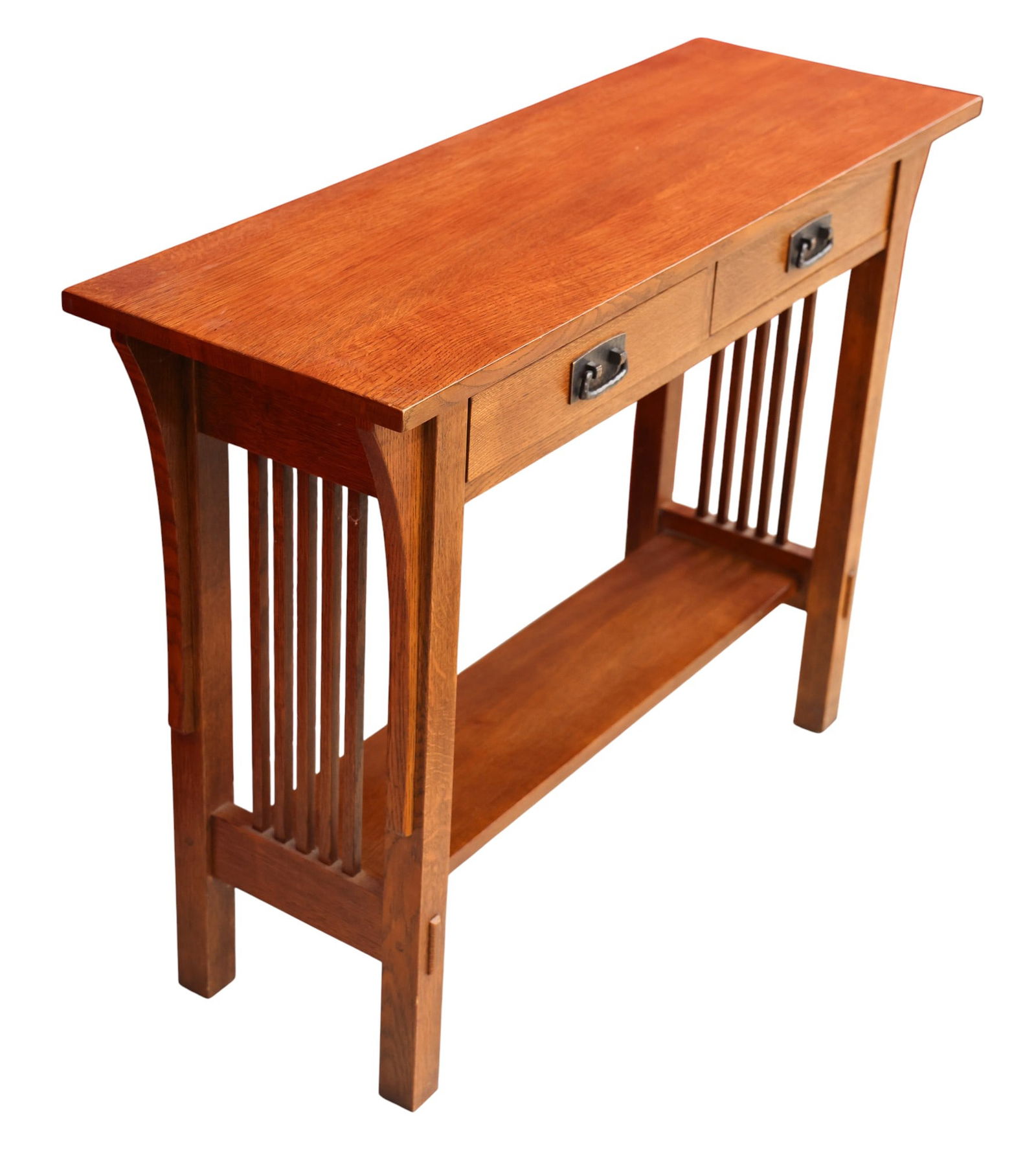 Stickley Mission Collection Oak Two Drawer Console Table - 2