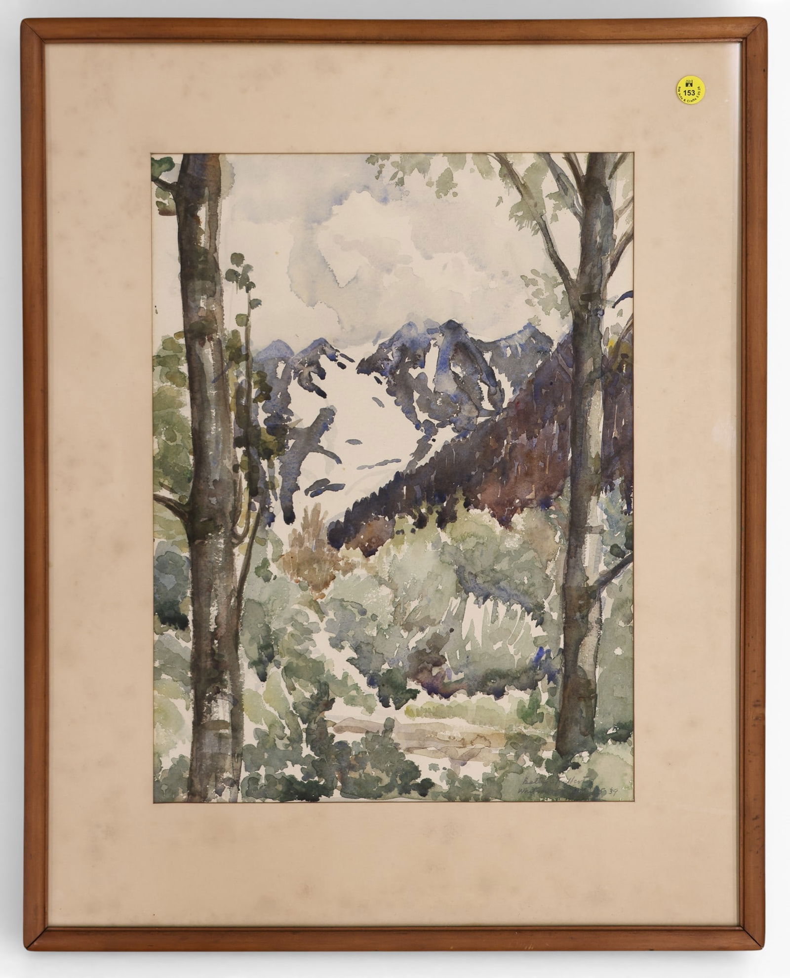 Betty Fullerton "Whitehorse Mountain" 1939 Watercolor on Paper - 2