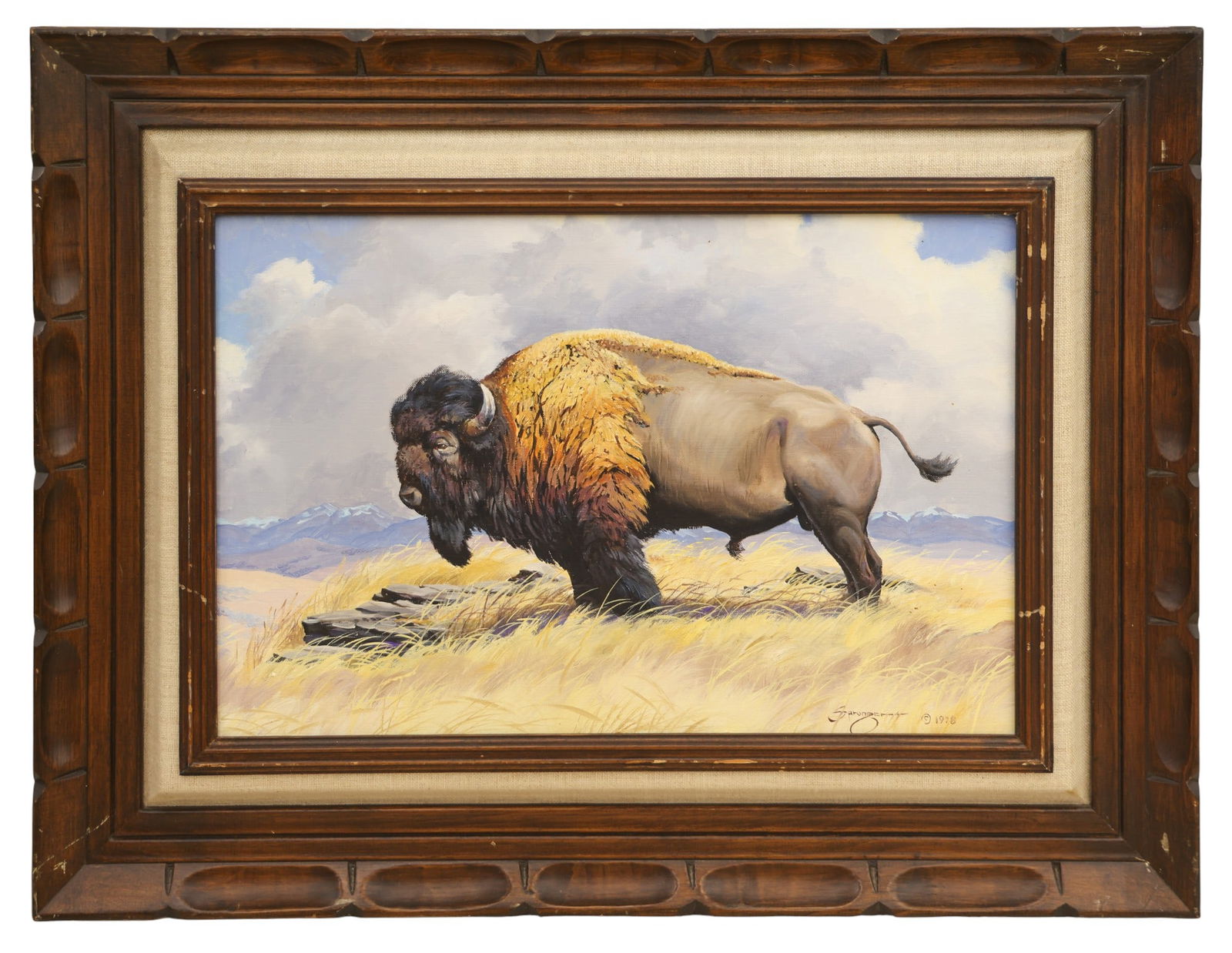 Elmer Sprunger "Approaching Storm" (Buffalo) 1978 Oil on Canvas - 2