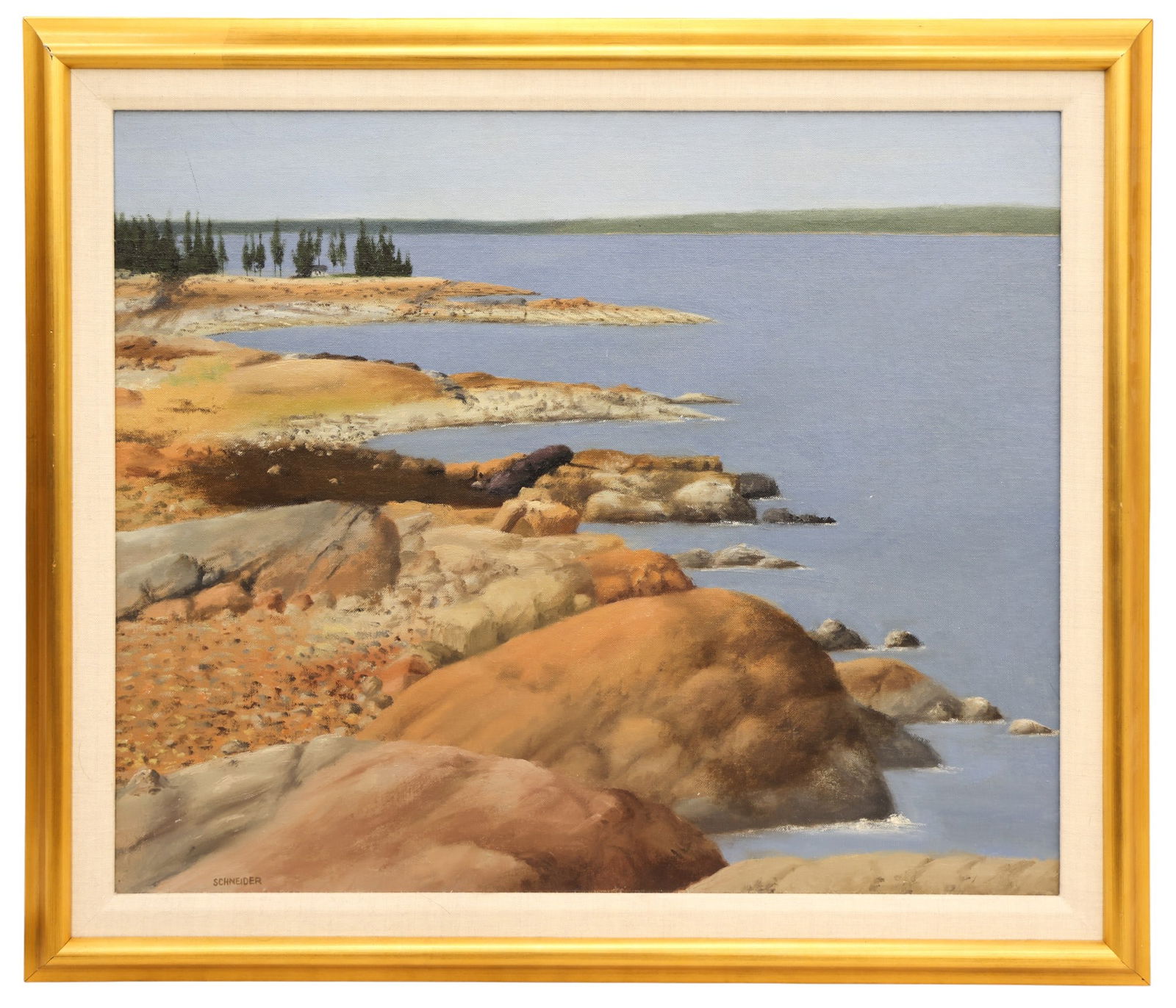 Schneider "Northwest Coastal Scene" Oil on Canvas Board - 2