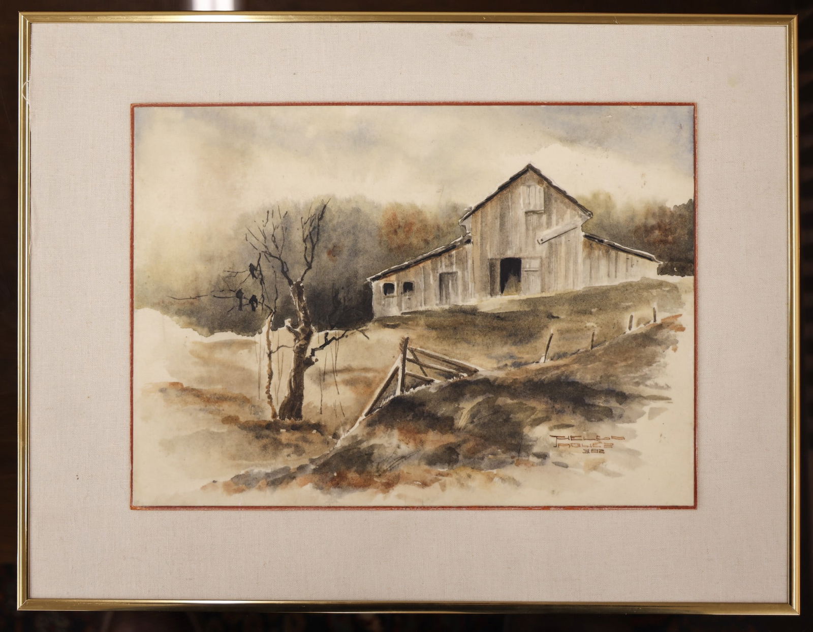 2pc Northwest Watercolor Paintings Framed - 2