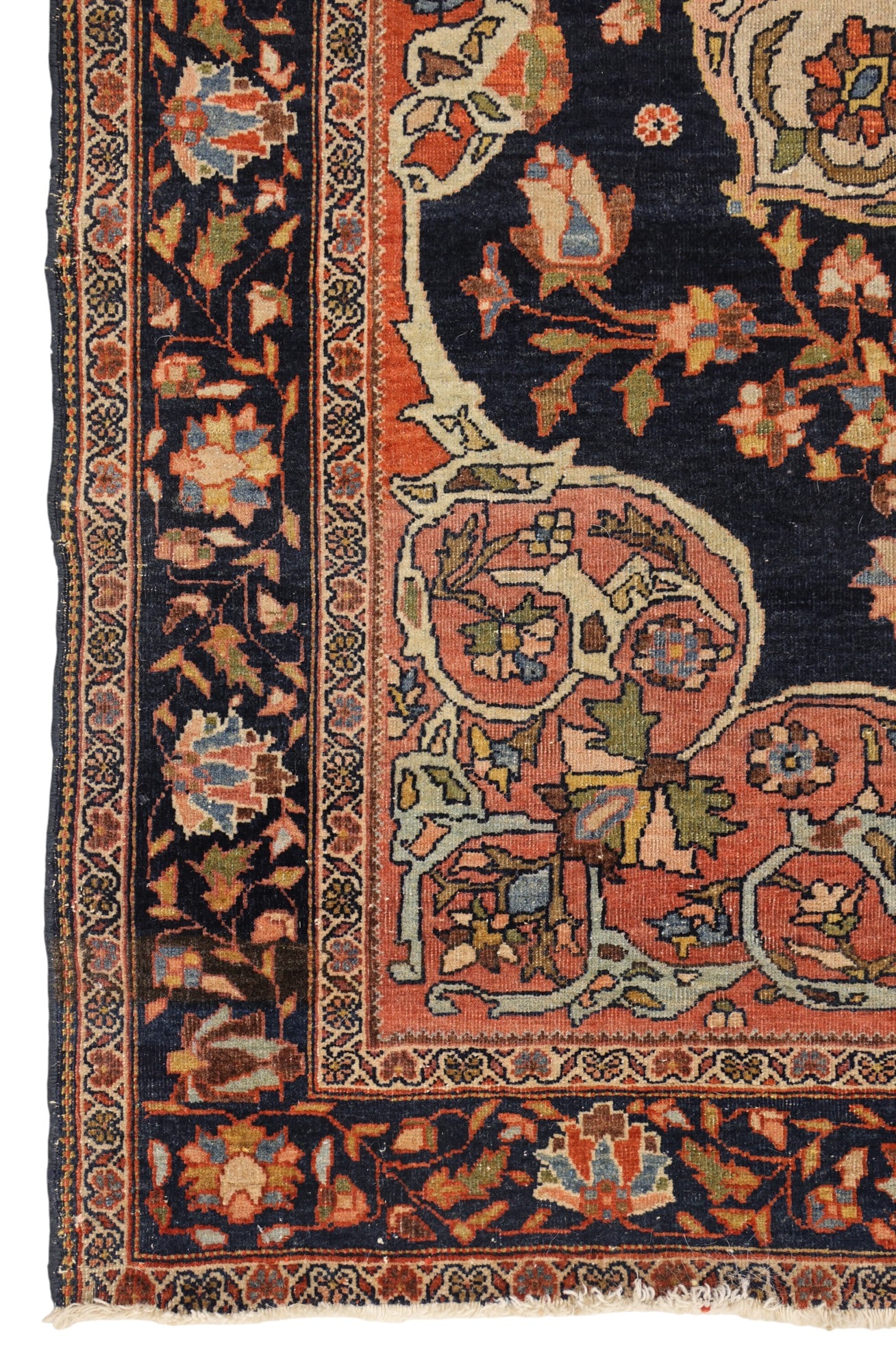 Antique Persian Sarouk Oriental Medallion Rug - 2