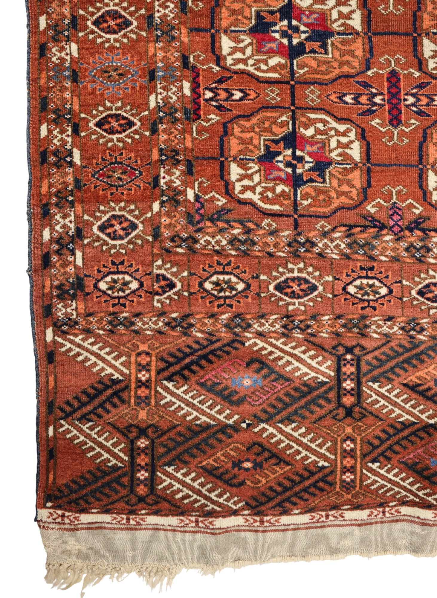 Antique Turkoman Tekke Oriental Rug - 2