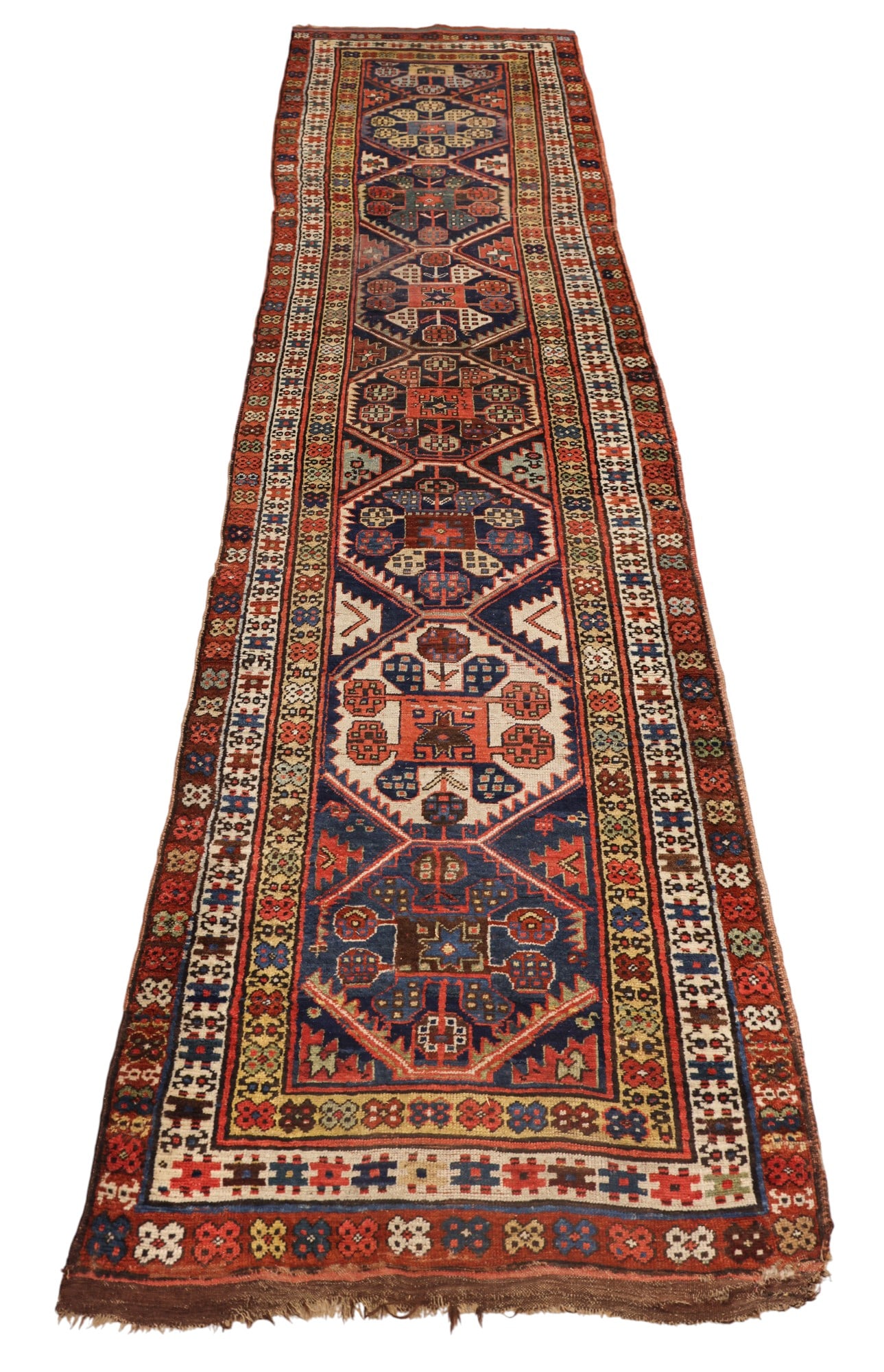 Antique Caucasian Oriental Runner Rug - 2